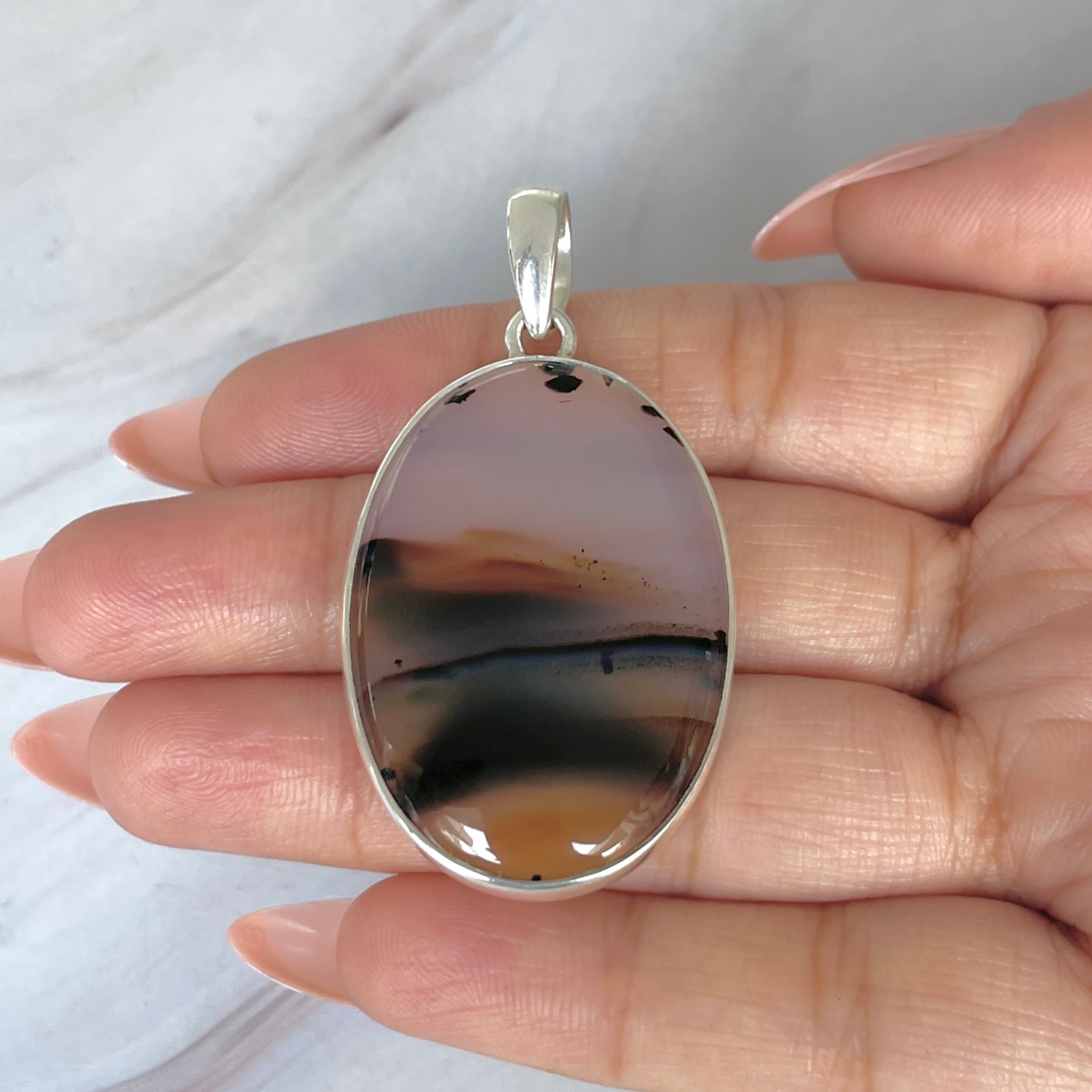 Montana Agate Pendant-(MTA-P-103.)