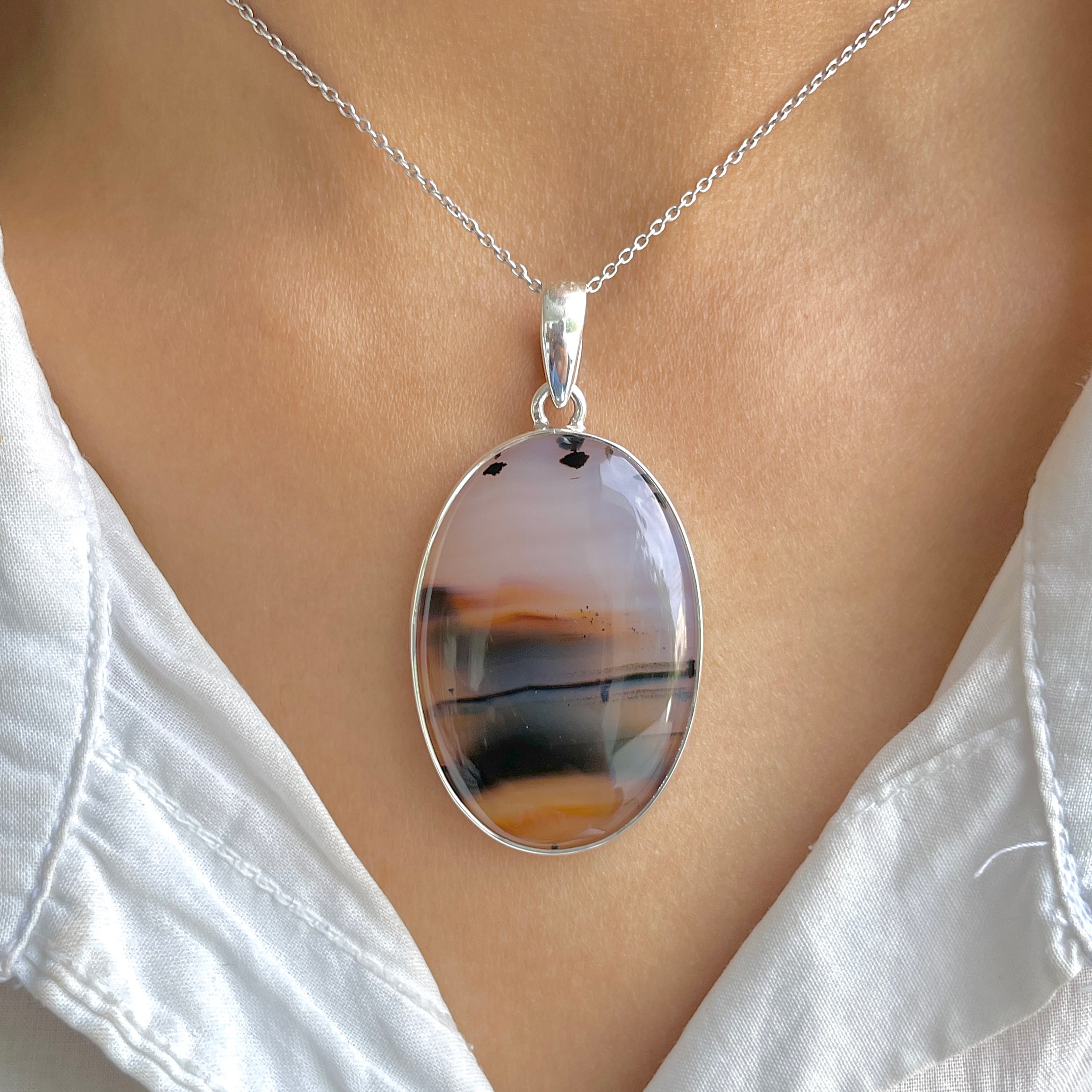 Montana Agate Pendant-(MTA-P-103.)