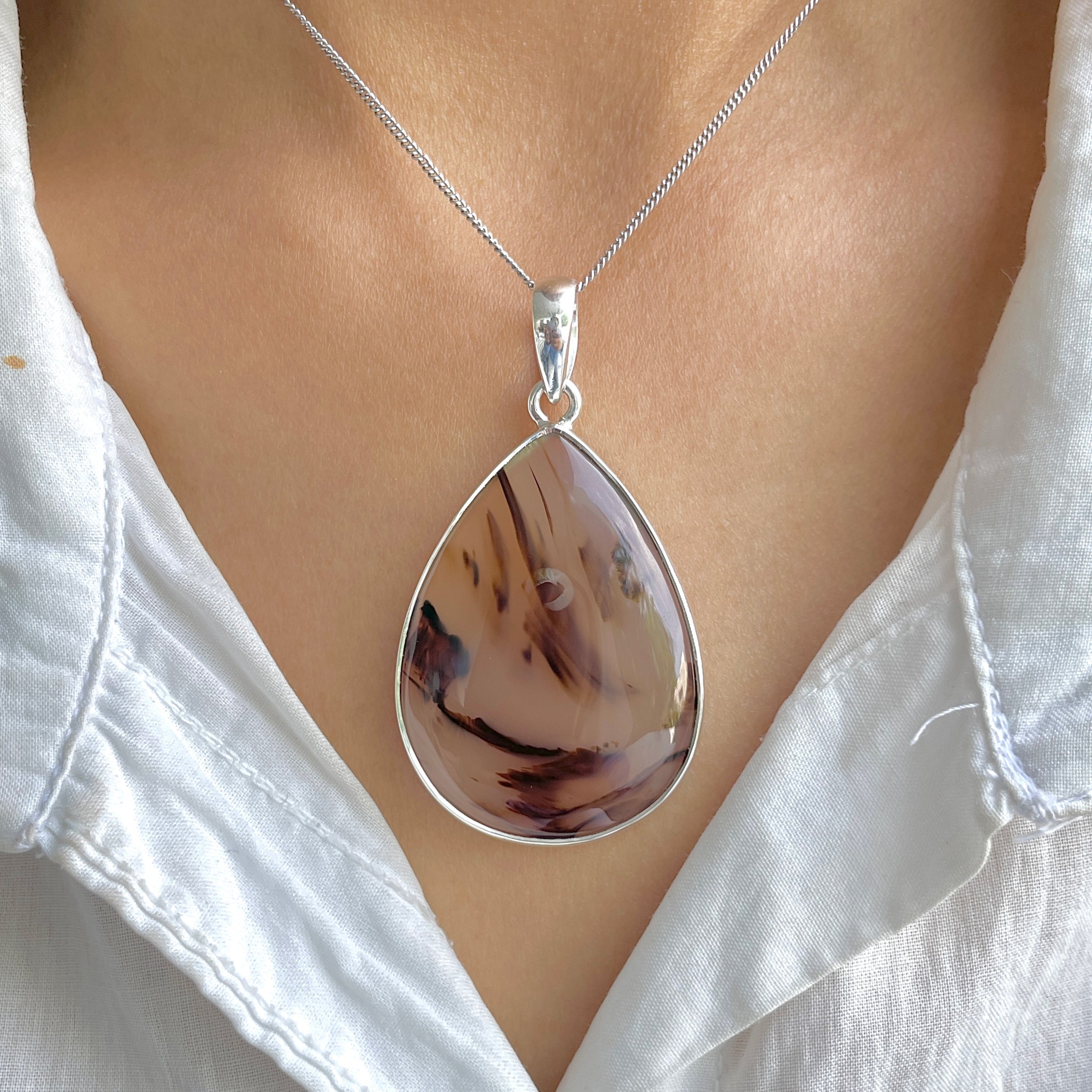 Montana Agate Pendant-(MTA-P-104.)