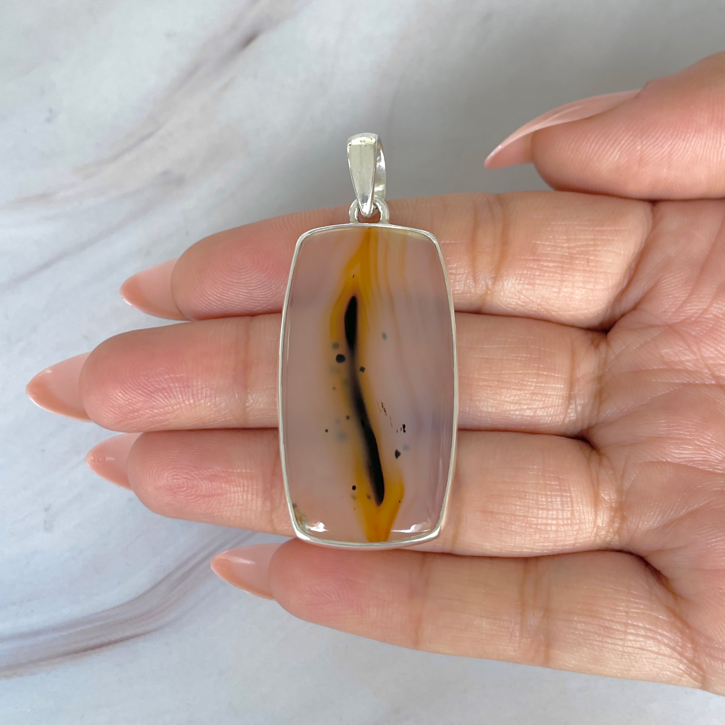 Montana Agate Pendant-(MTA-P-106.)