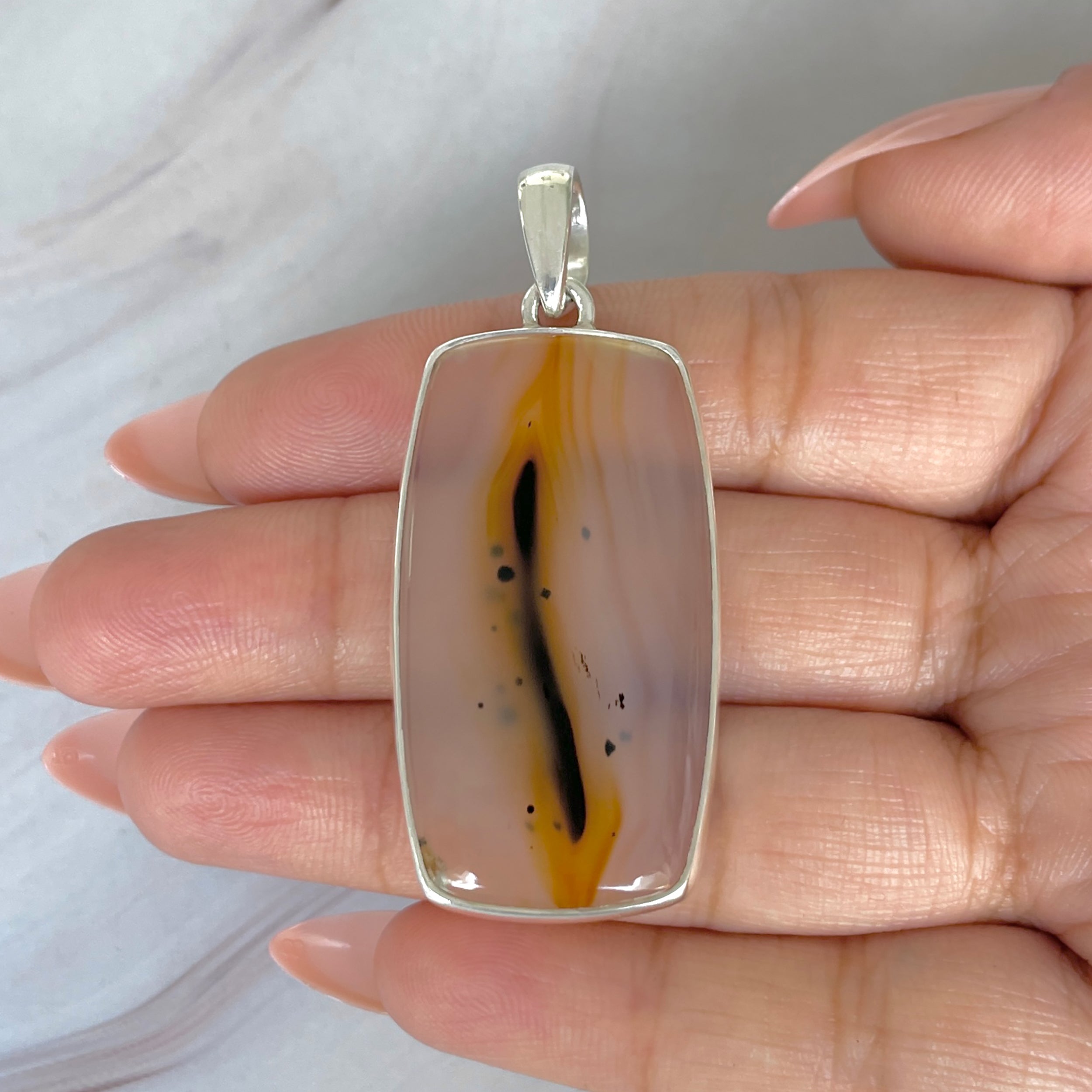 Montana Agate Pendant-(MTA-P-106.)