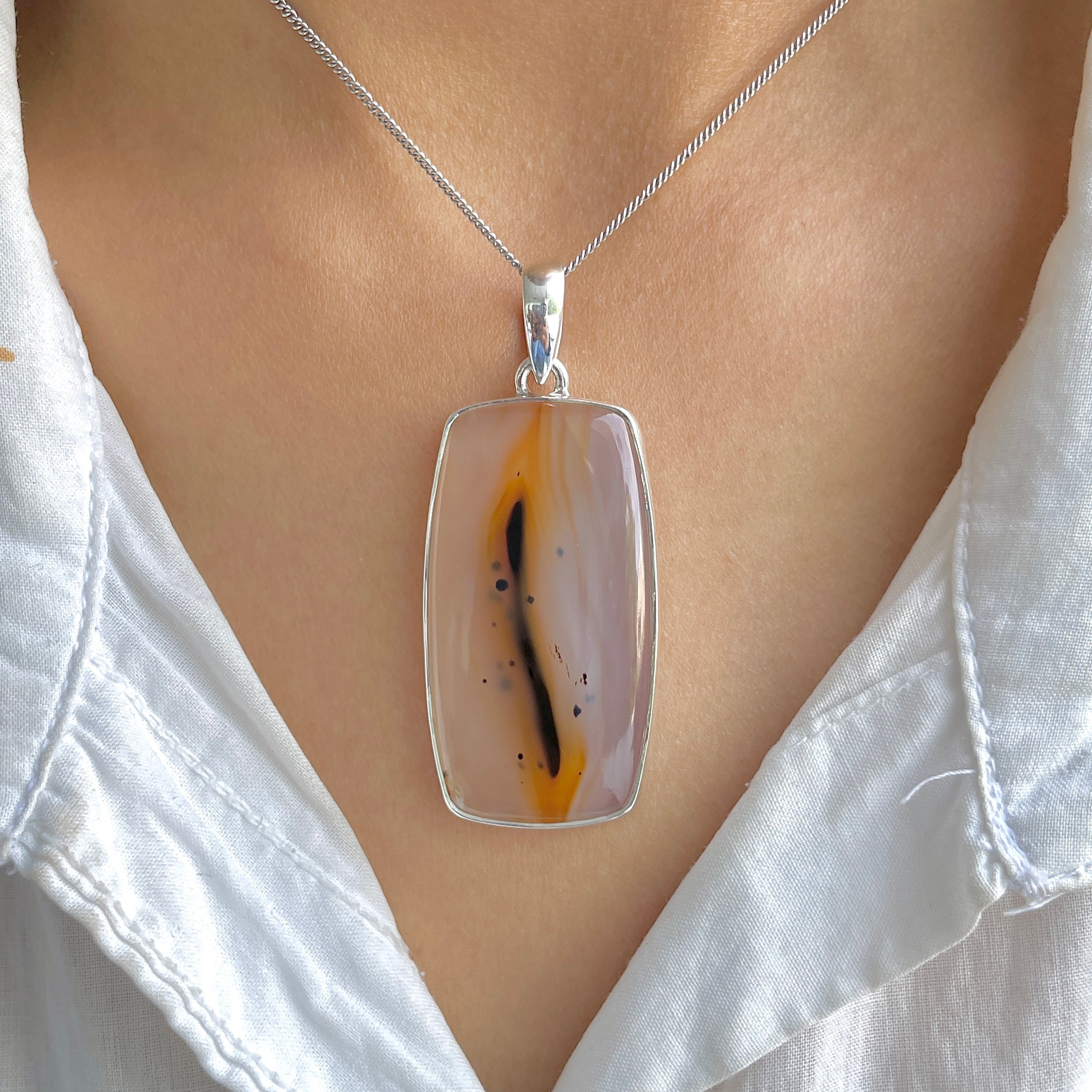 Montana Agate Pendant-(MTA-P-106.)