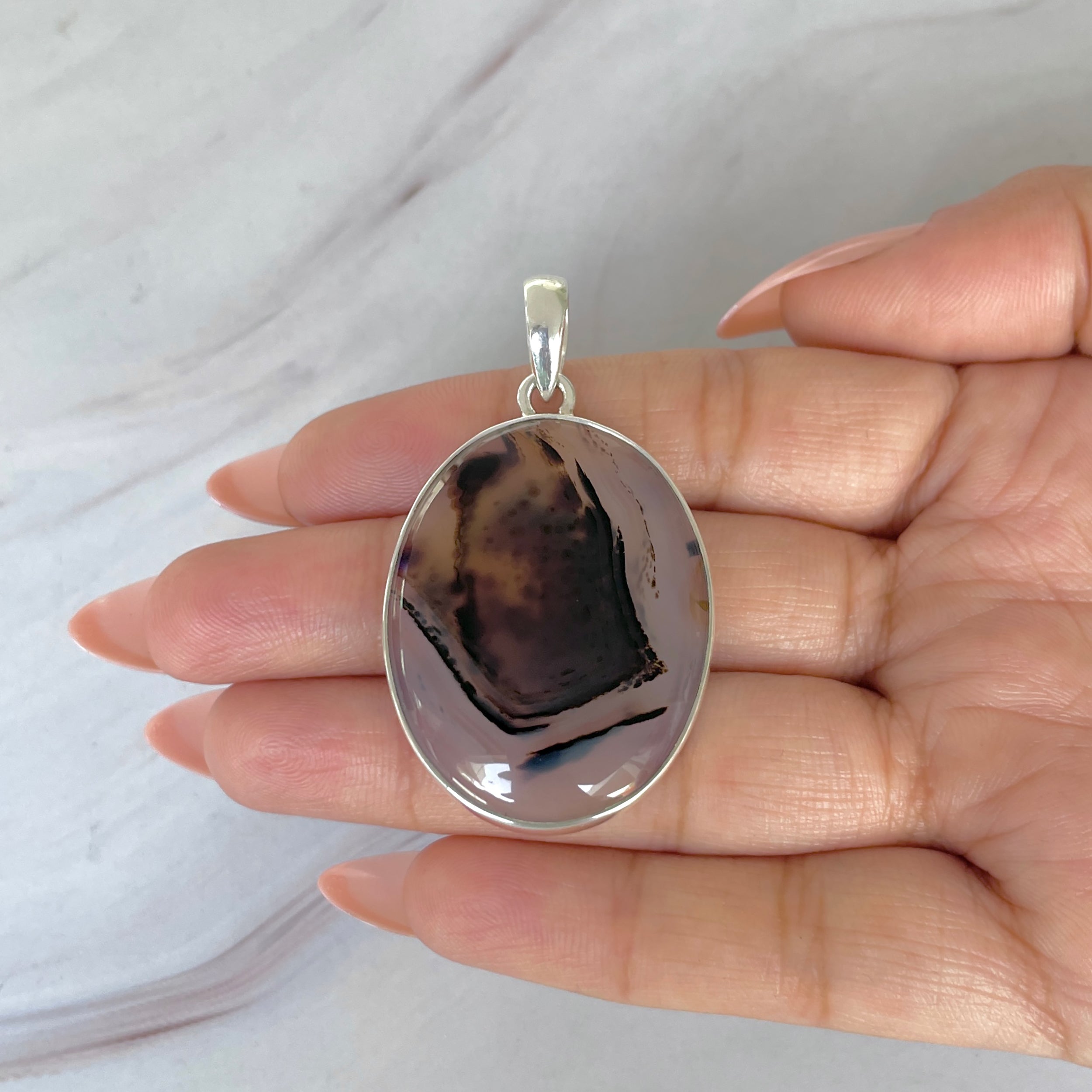 Montana Agate Pendant-(MTA-P-107.)
