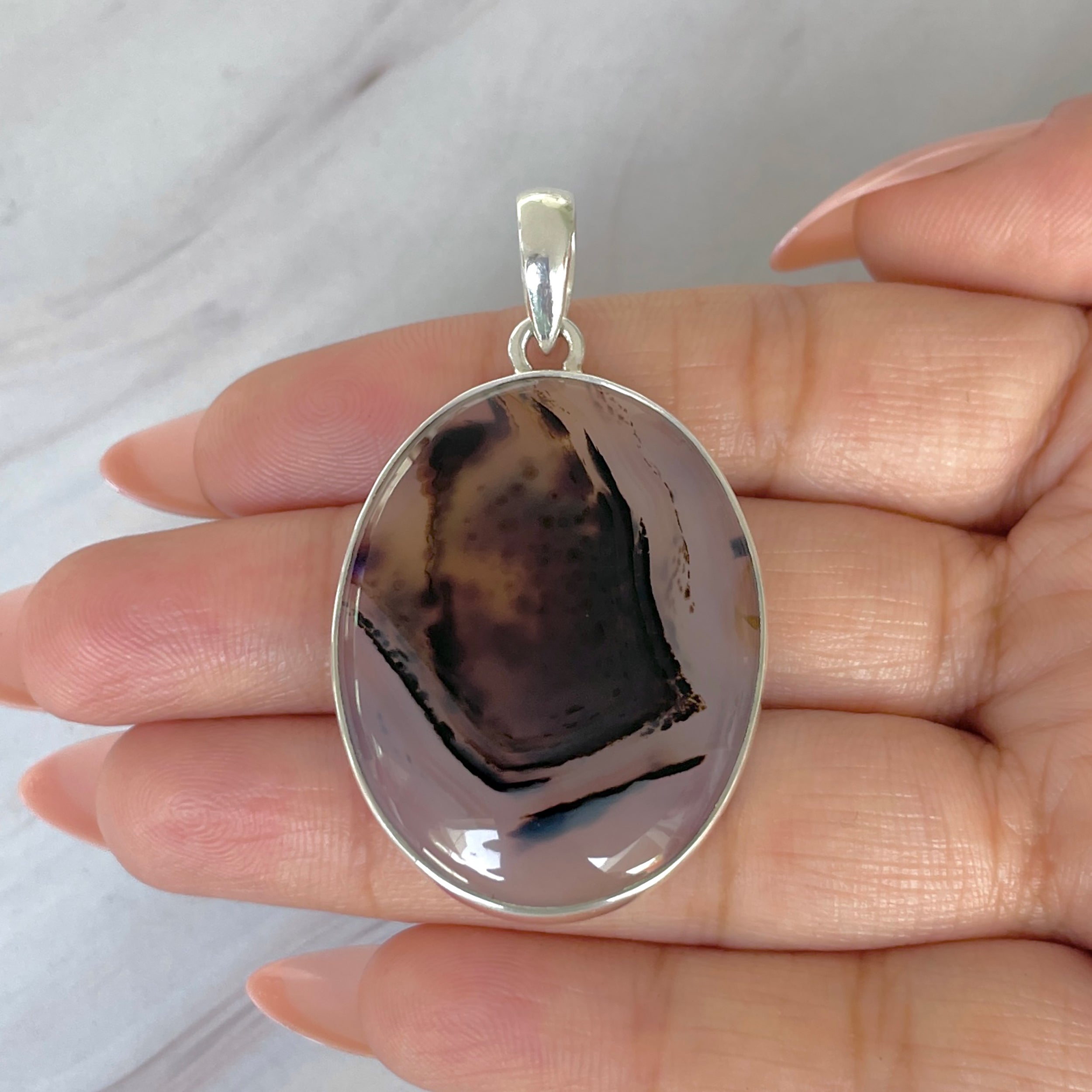 Montana Agate Pendant-(MTA-P-107.)
