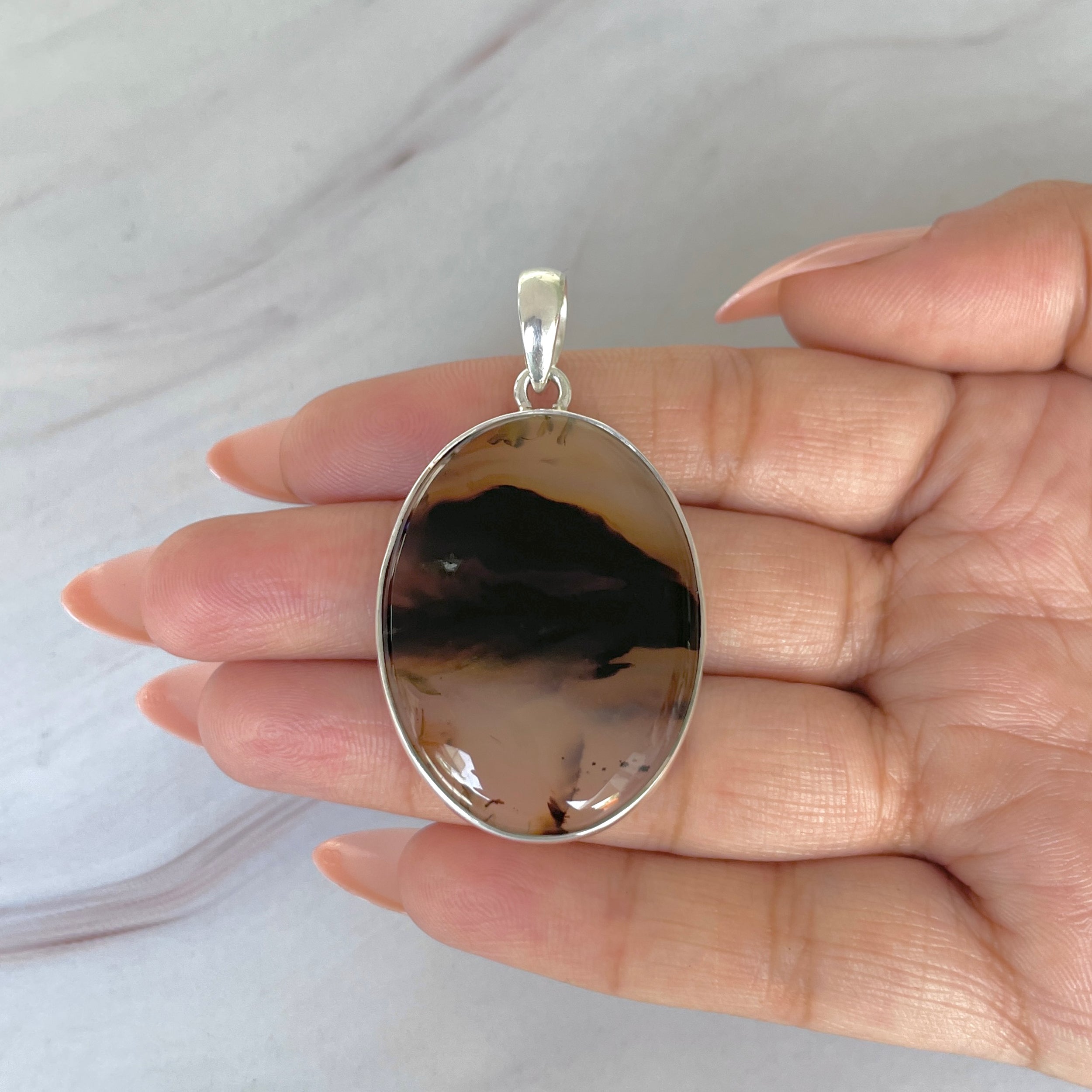 Montana Agate Pendant-(MTA-P-108.)