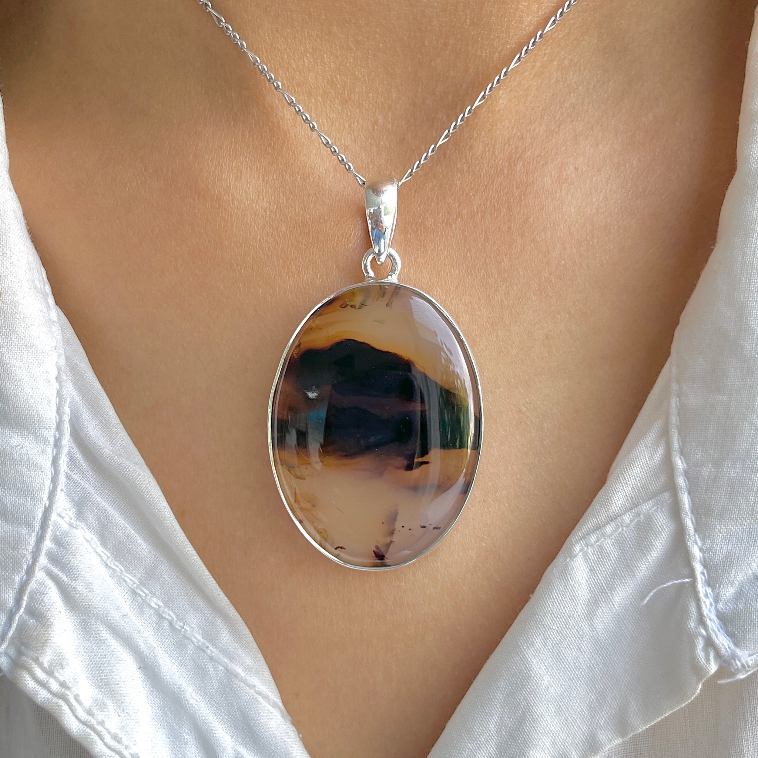Montana Agate Pendant-(MTA-P-108.)