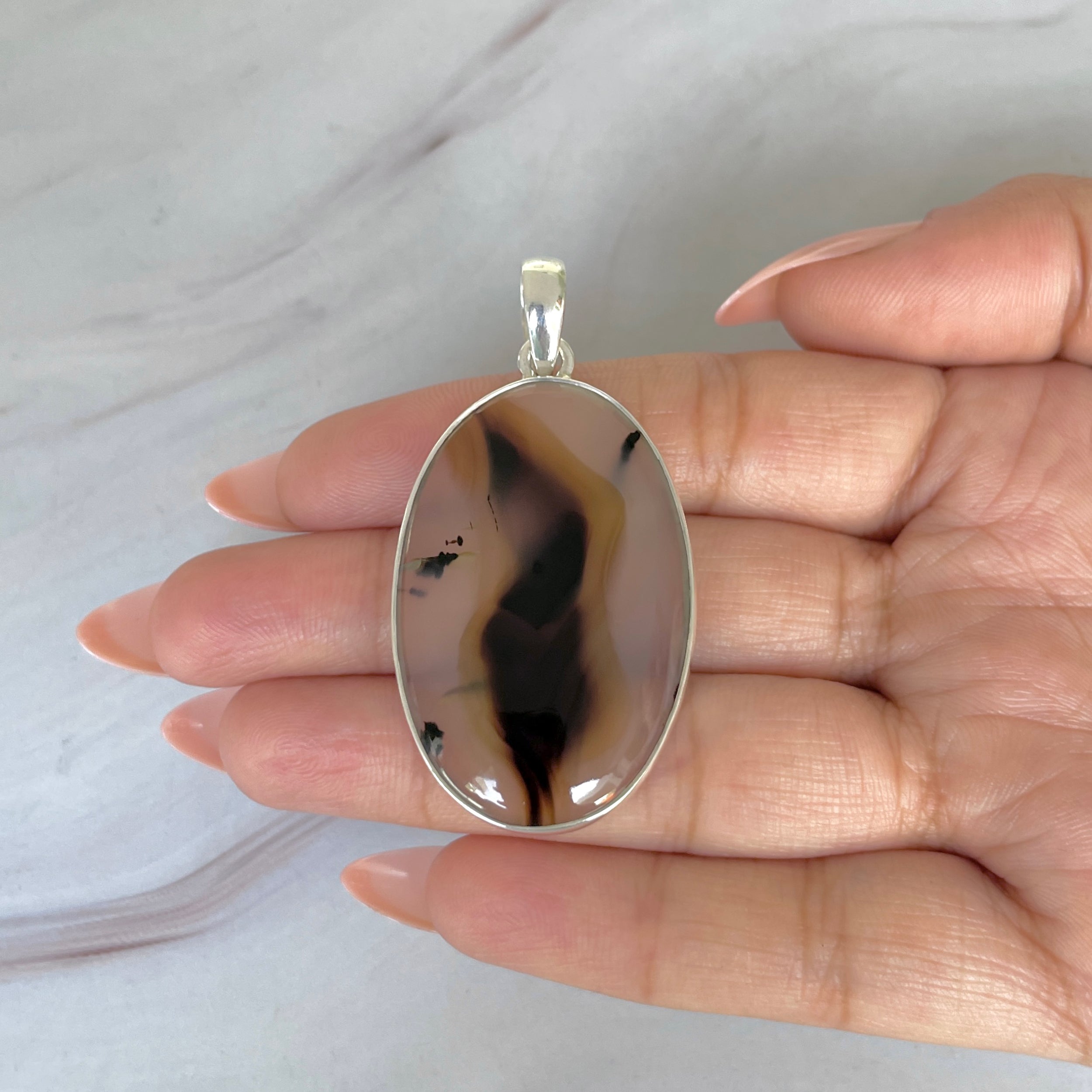Montana Agate Pendant-(MTA-P-109.)
