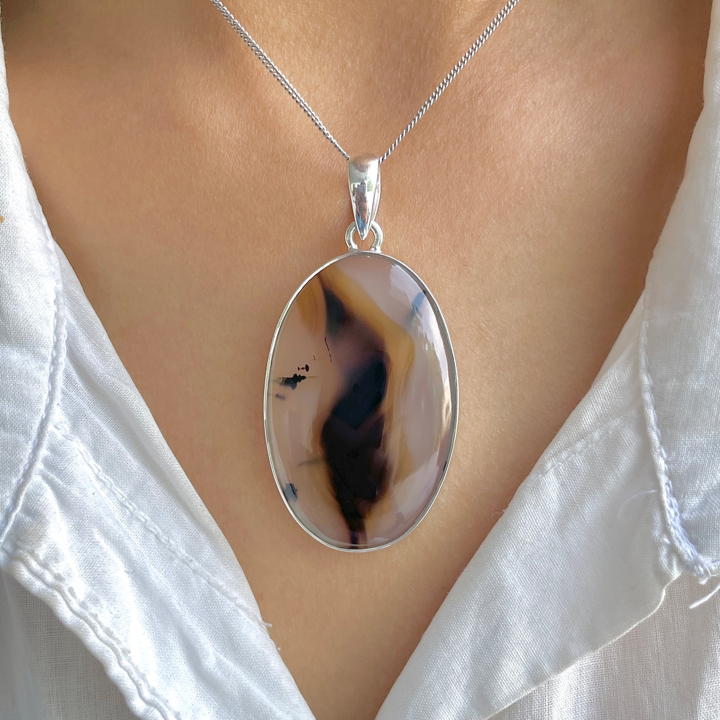 Montana Agate Pendant-(MTA-P-109.)