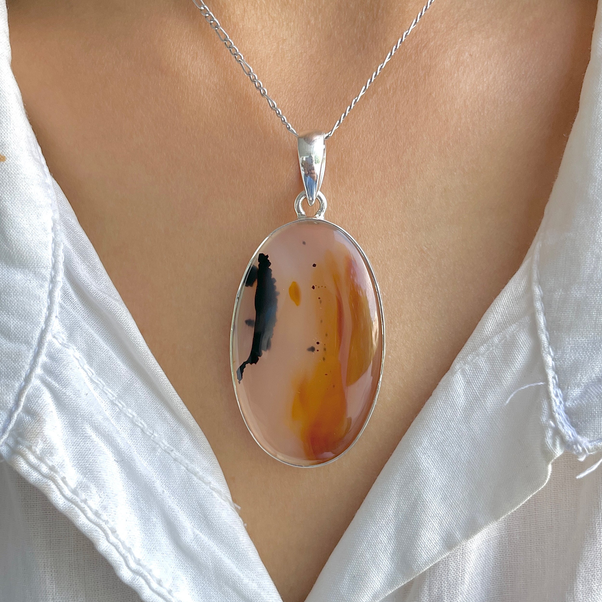 Montana Agate Pendant-(MTA-P-111.)