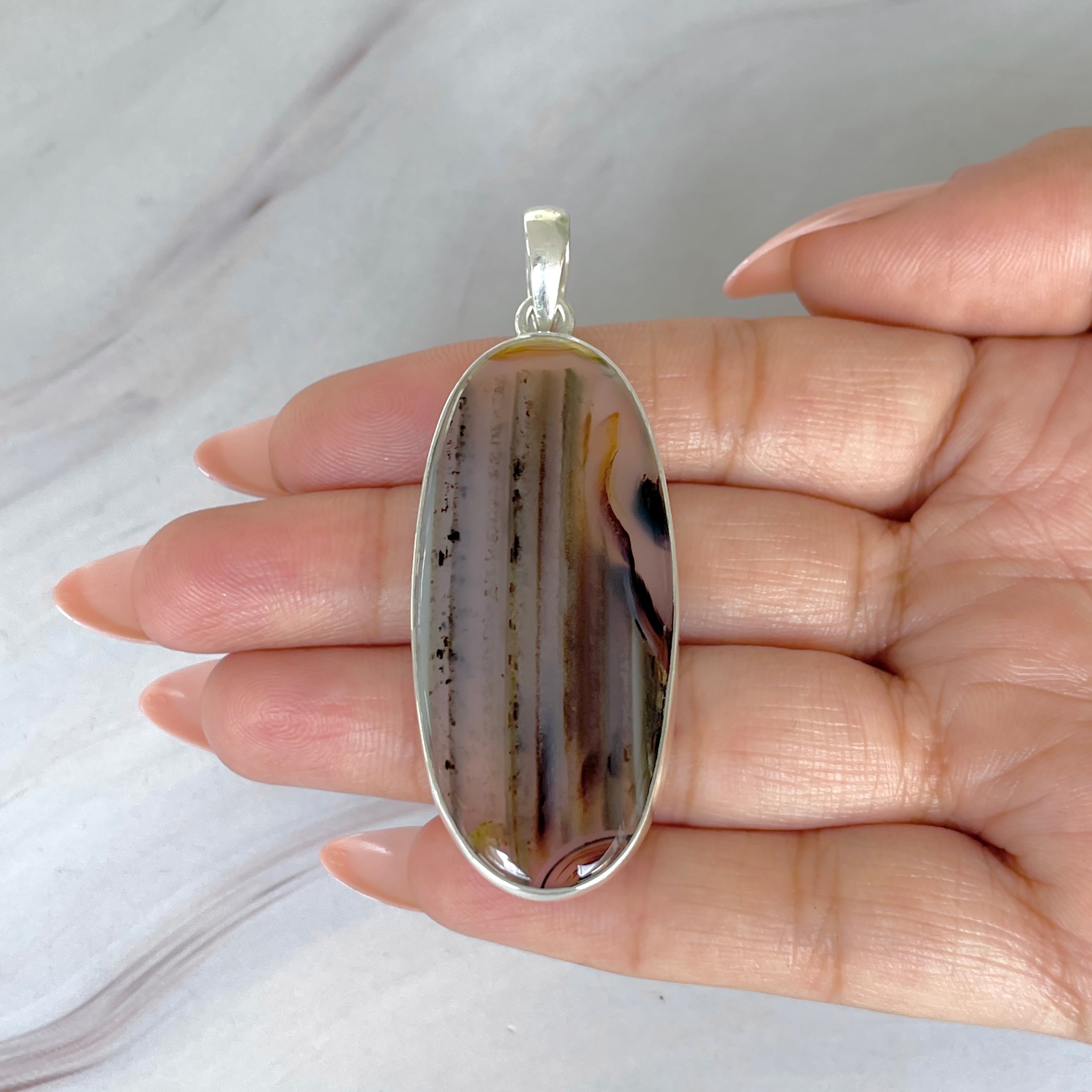 Montana Agate Pendant-(MTA-P-112.)