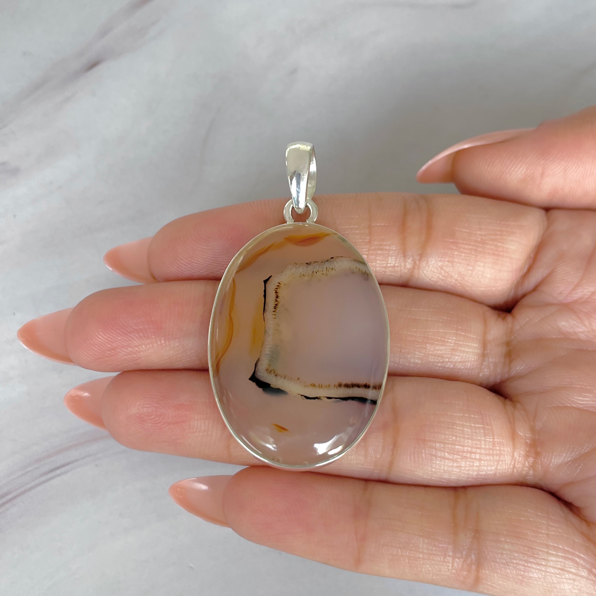 Montana Agate Pendant-(MTA-P-115.)