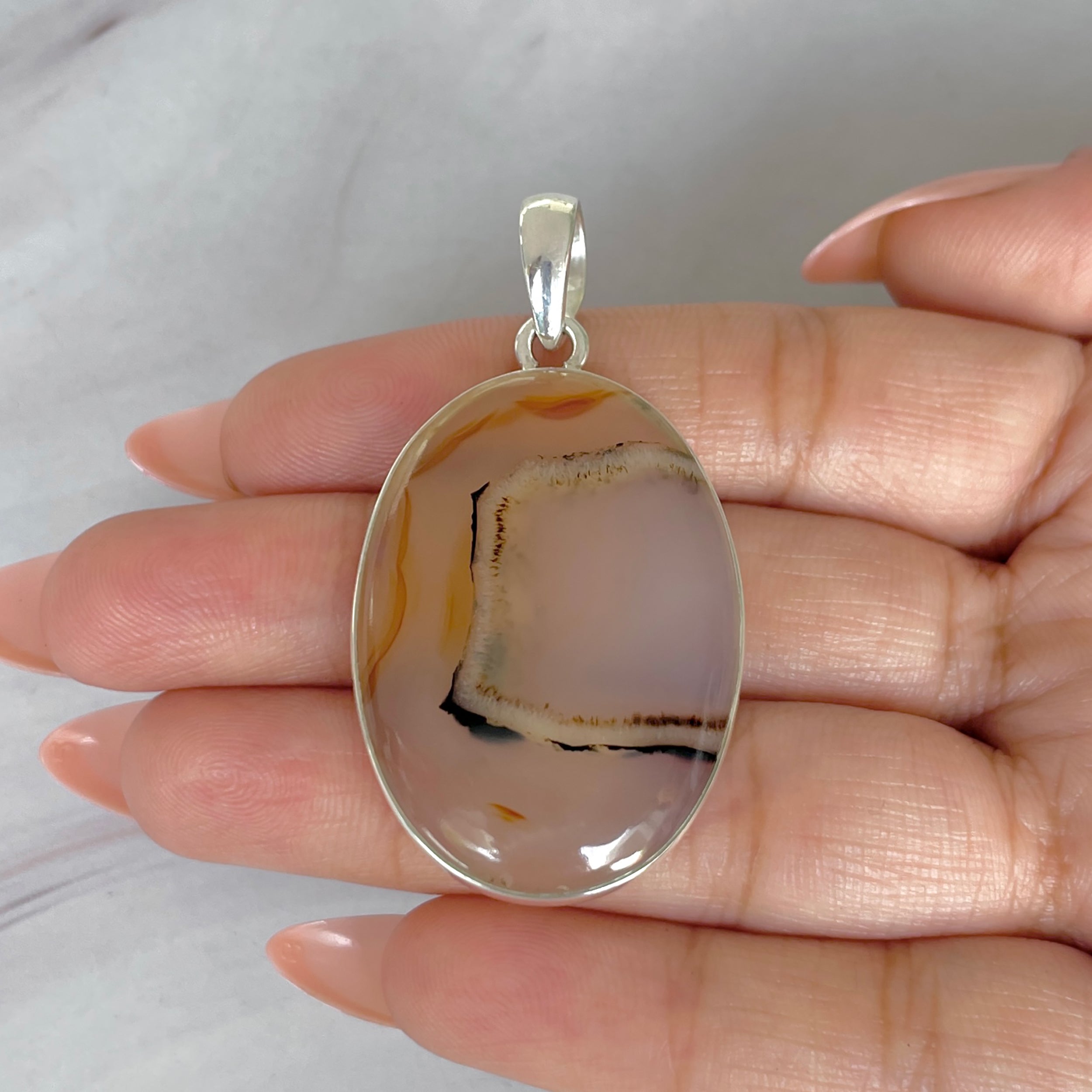 Montana Agate Pendant-(MTA-P-115.)