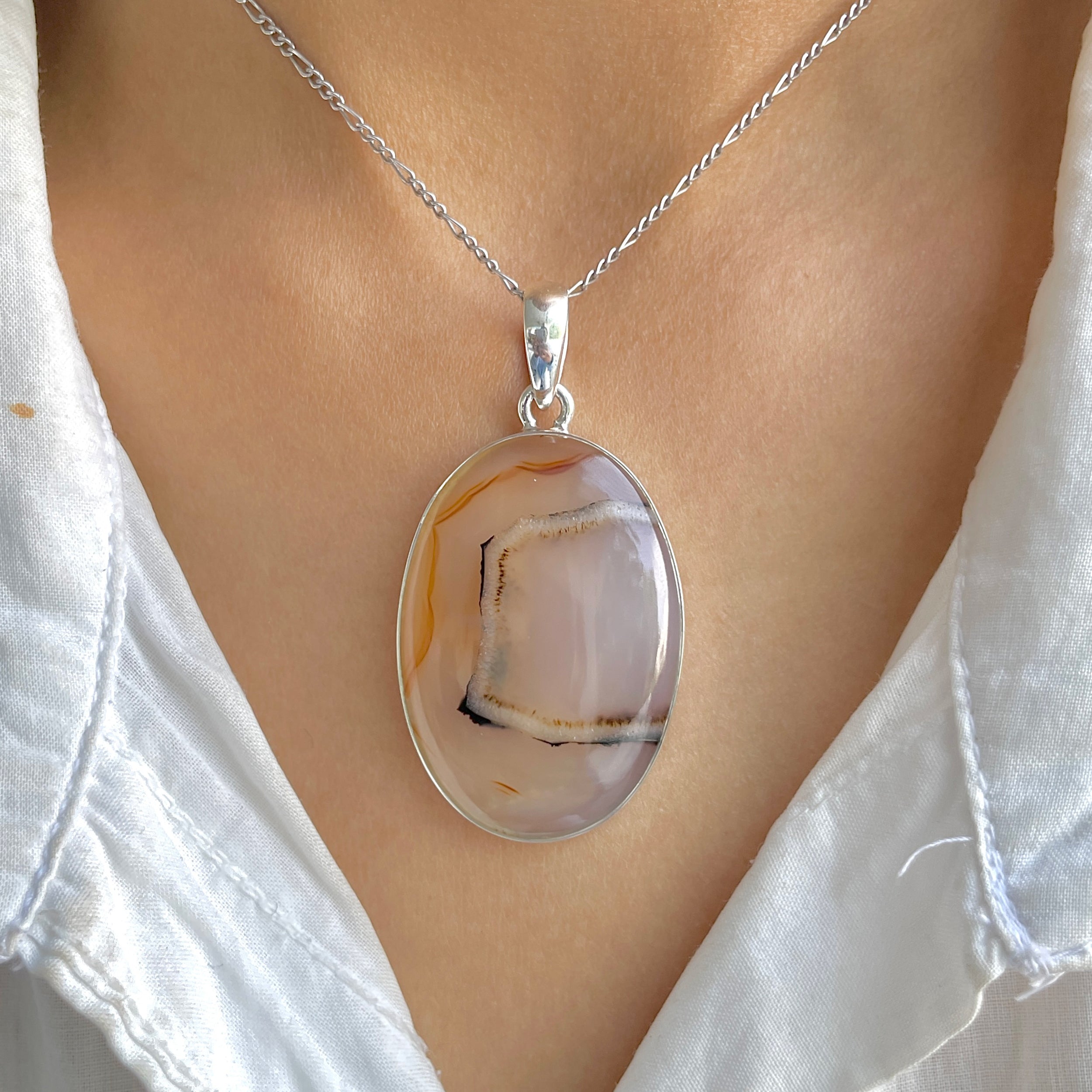 Montana Agate Pendant-(MTA-P-115.)