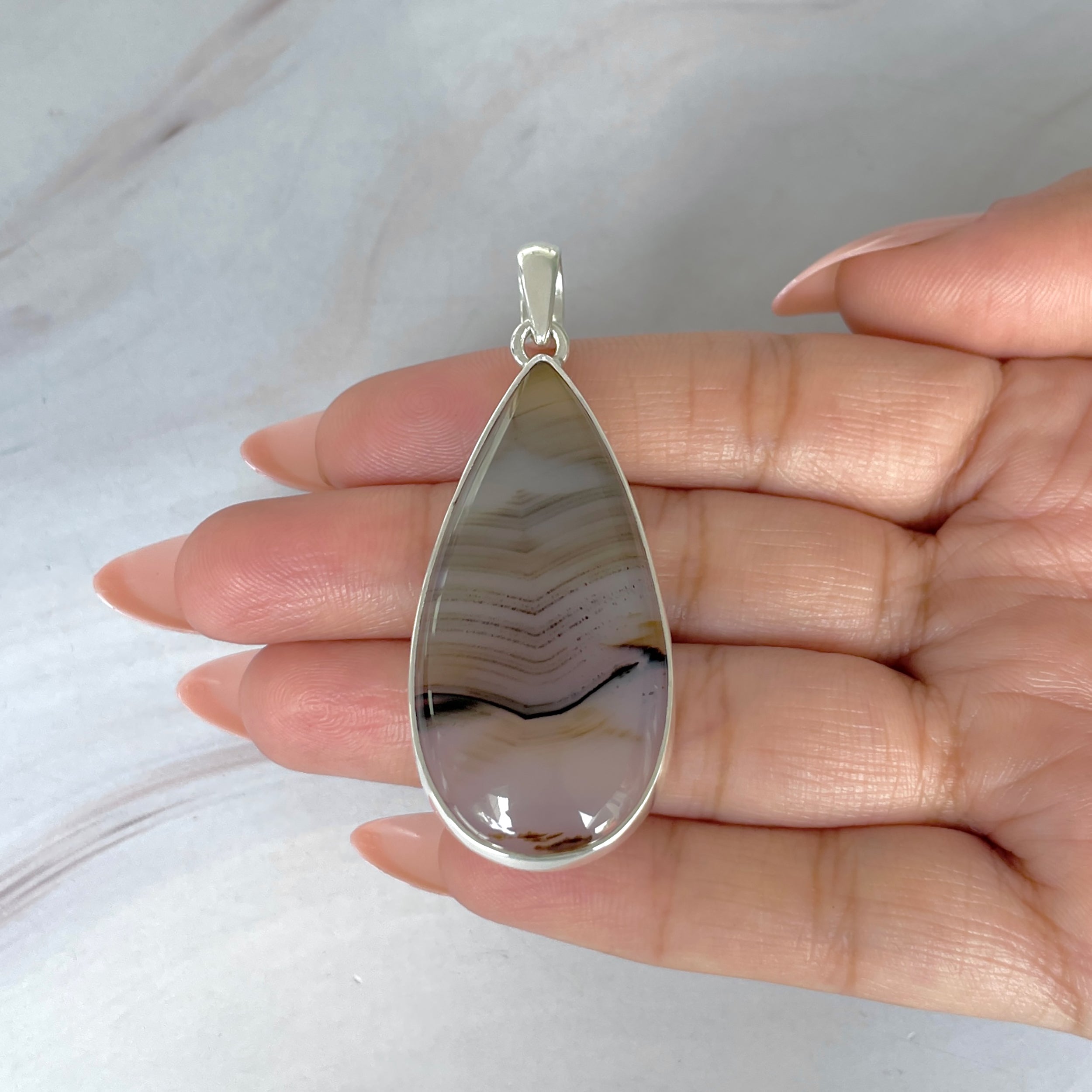 Montana Agate Pendant-(MTA-P-117.)