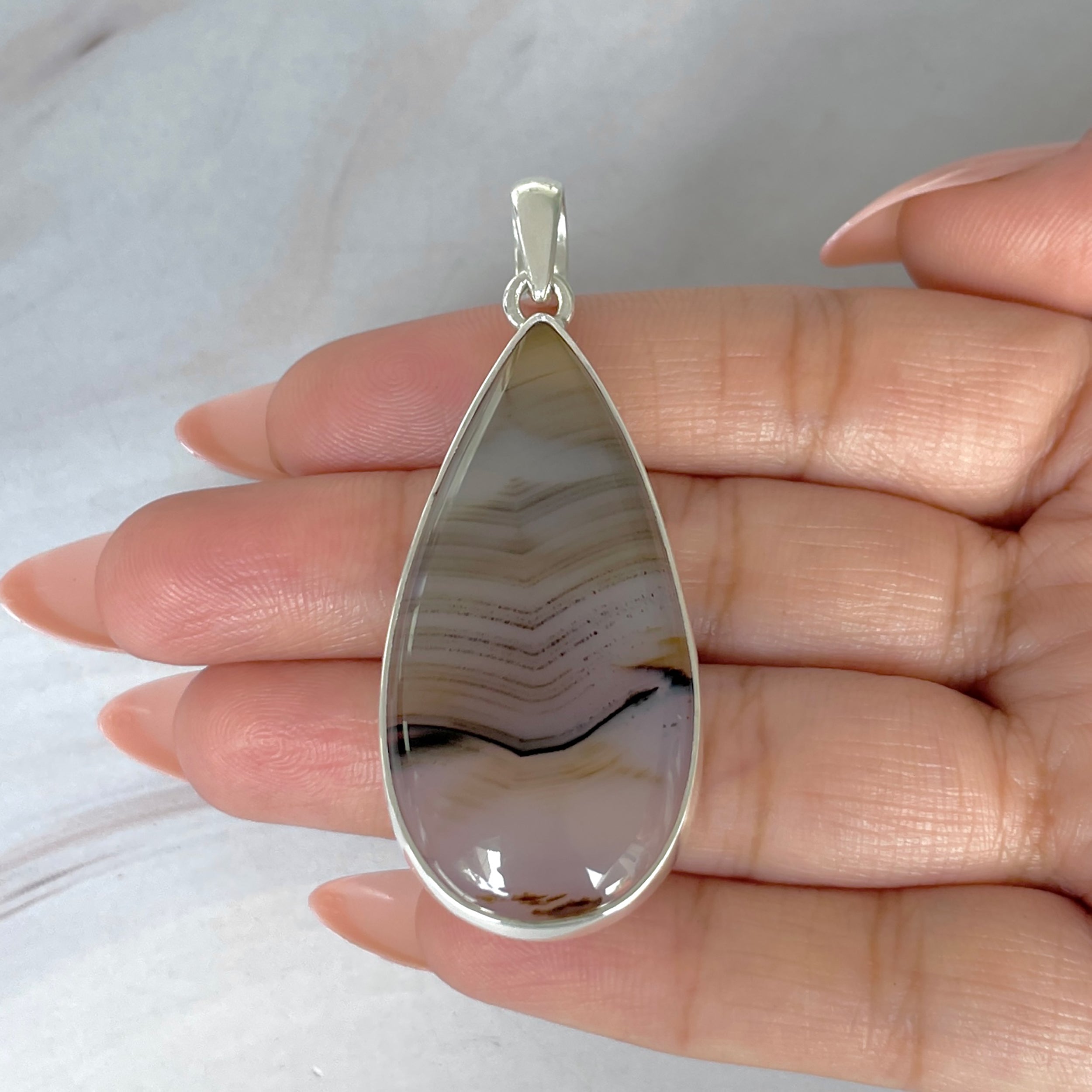 Montana Agate Pendant-(MTA-P-117.)