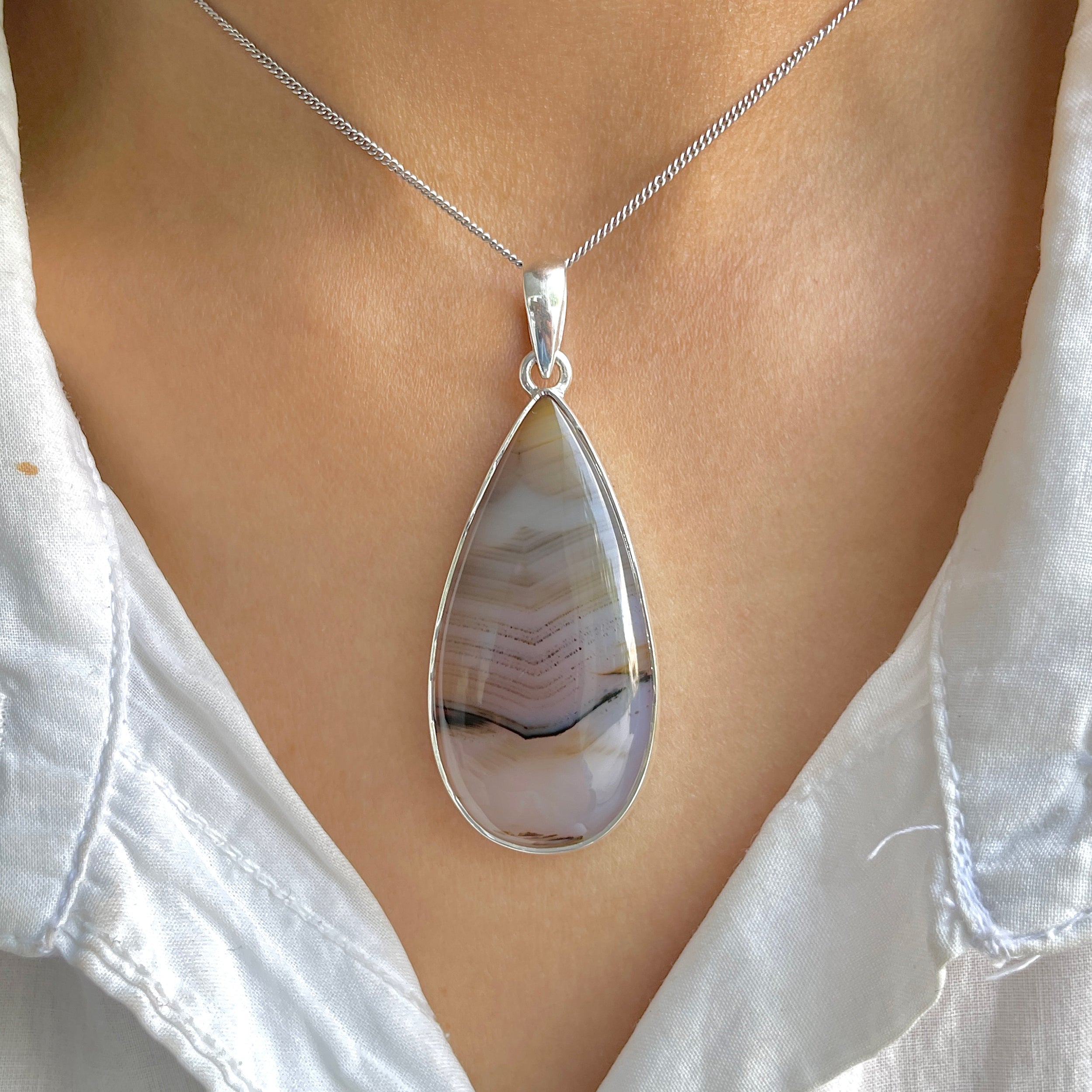 Montana Agate Pendant-(MTA-P-117.)