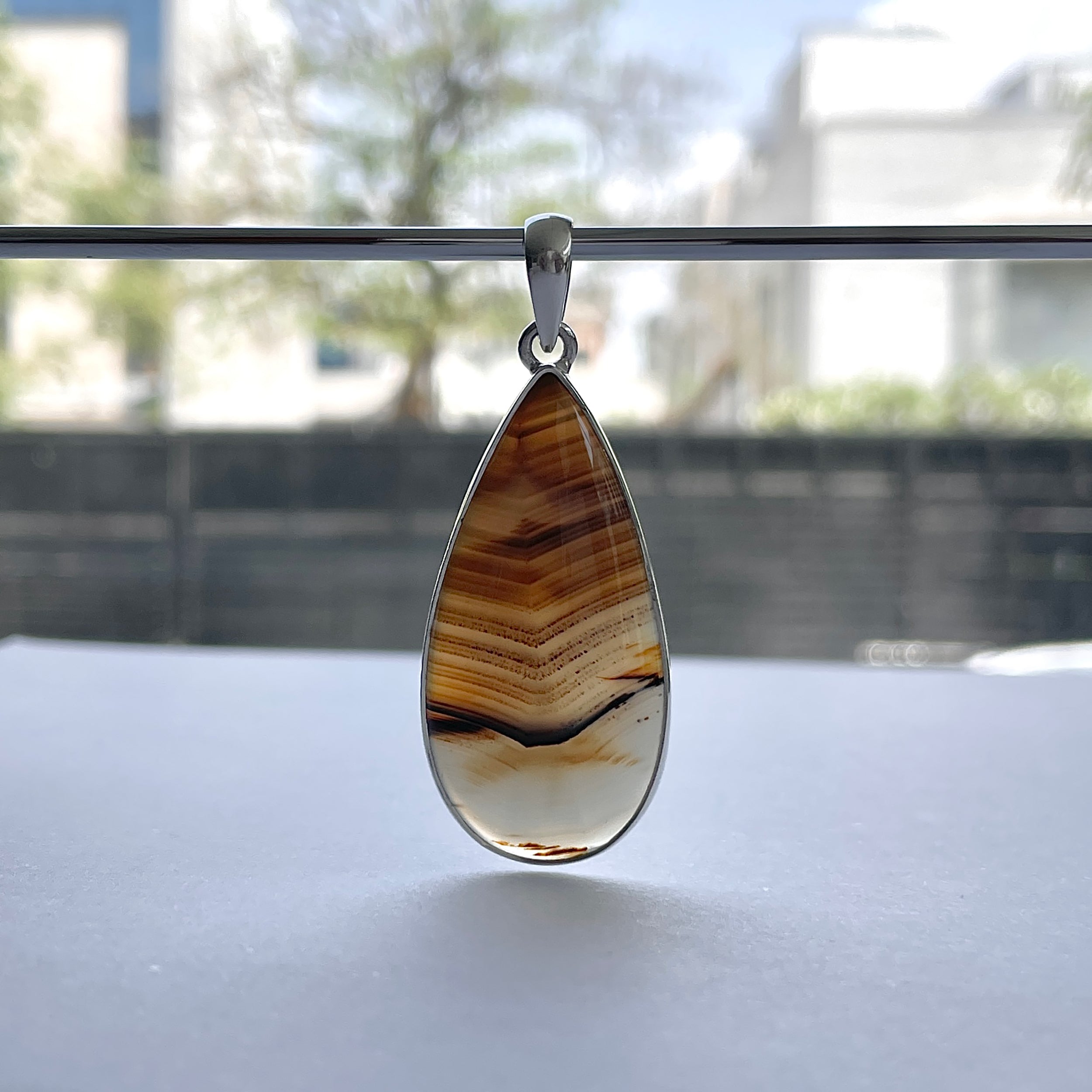 Montana Agate Pendant-(MTA-P-117.)