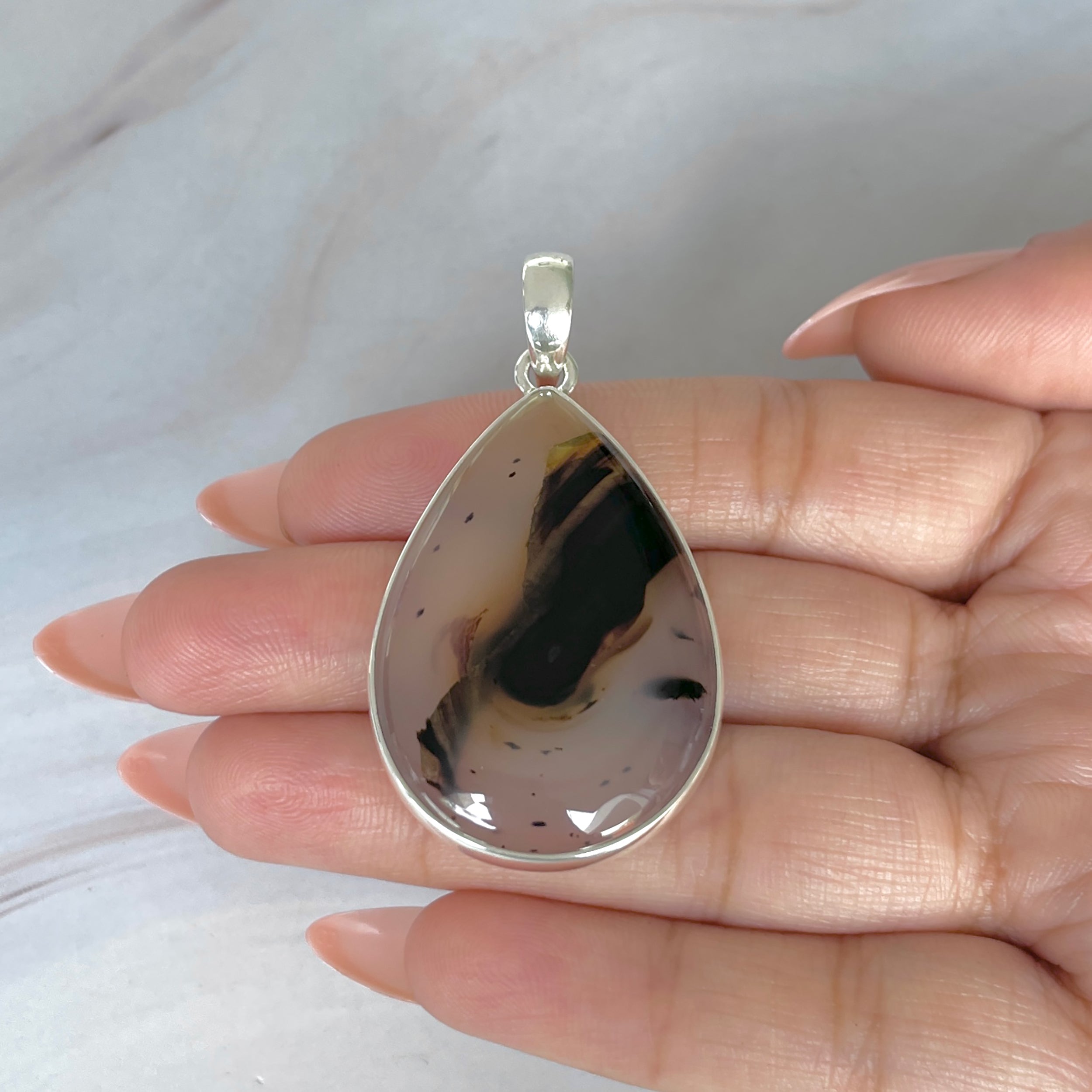 Montana Agate Pendant-(MTA-P-118.)
