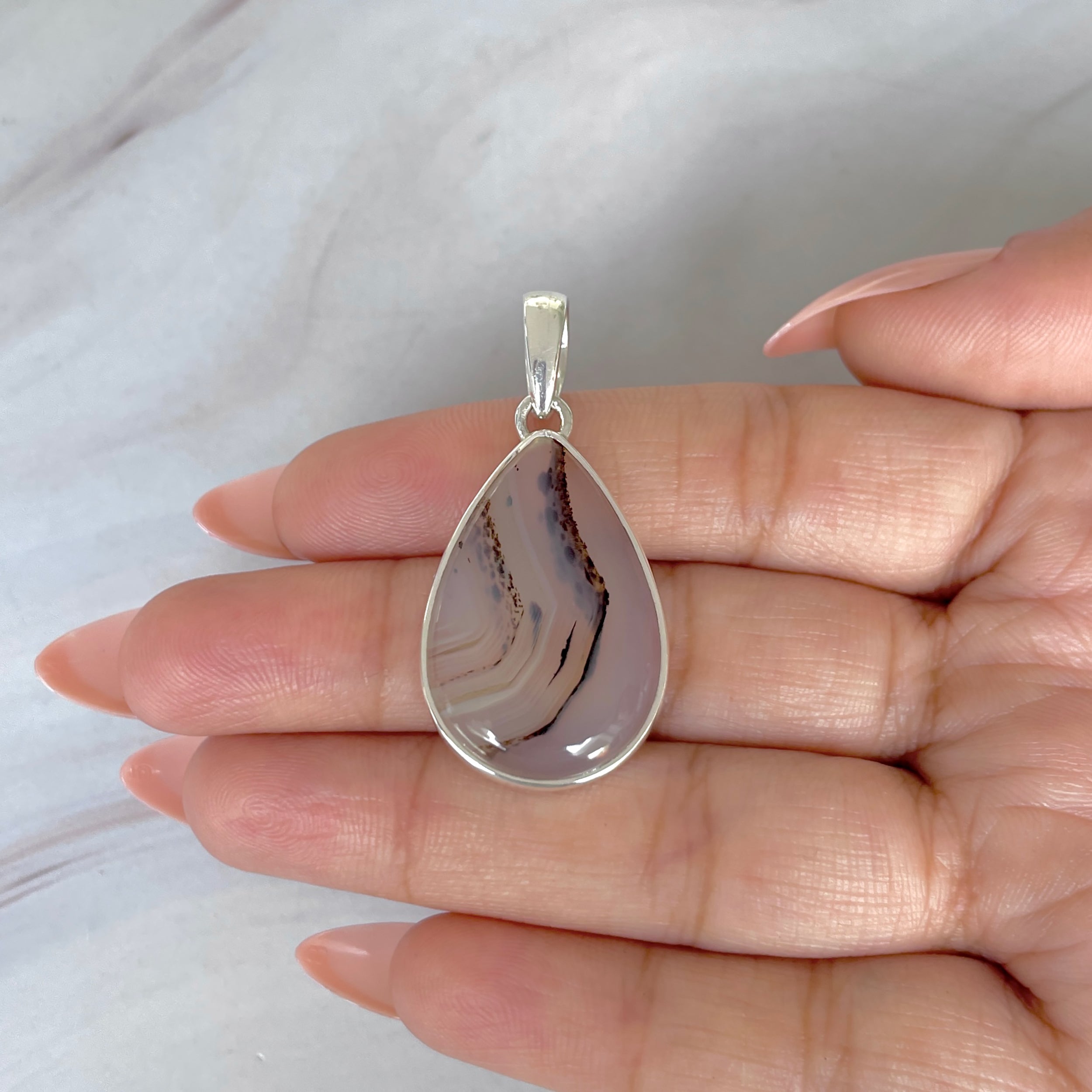 Montana Agate Pendant-(MTA-P-120.)