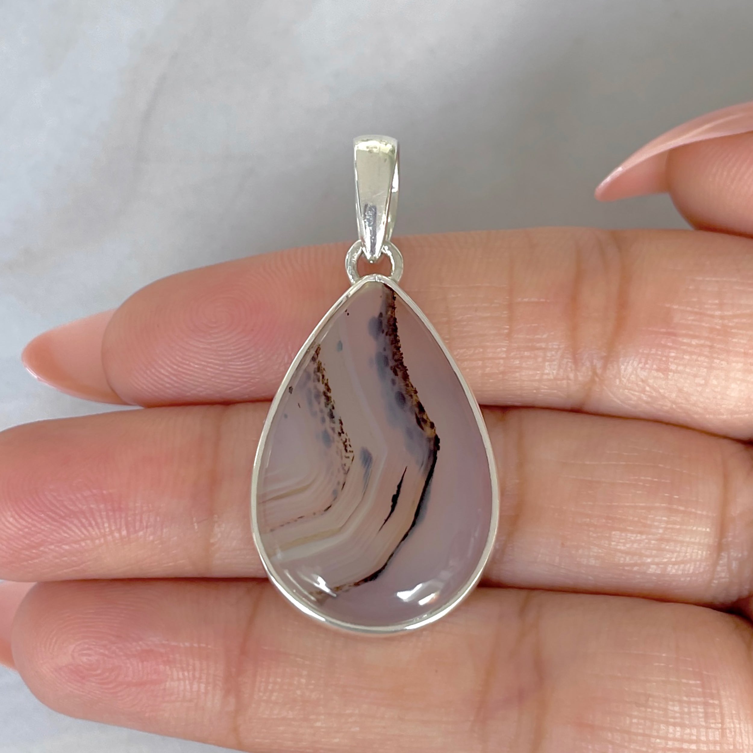 Montana Agate Pendant-(MTA-P-120.)
