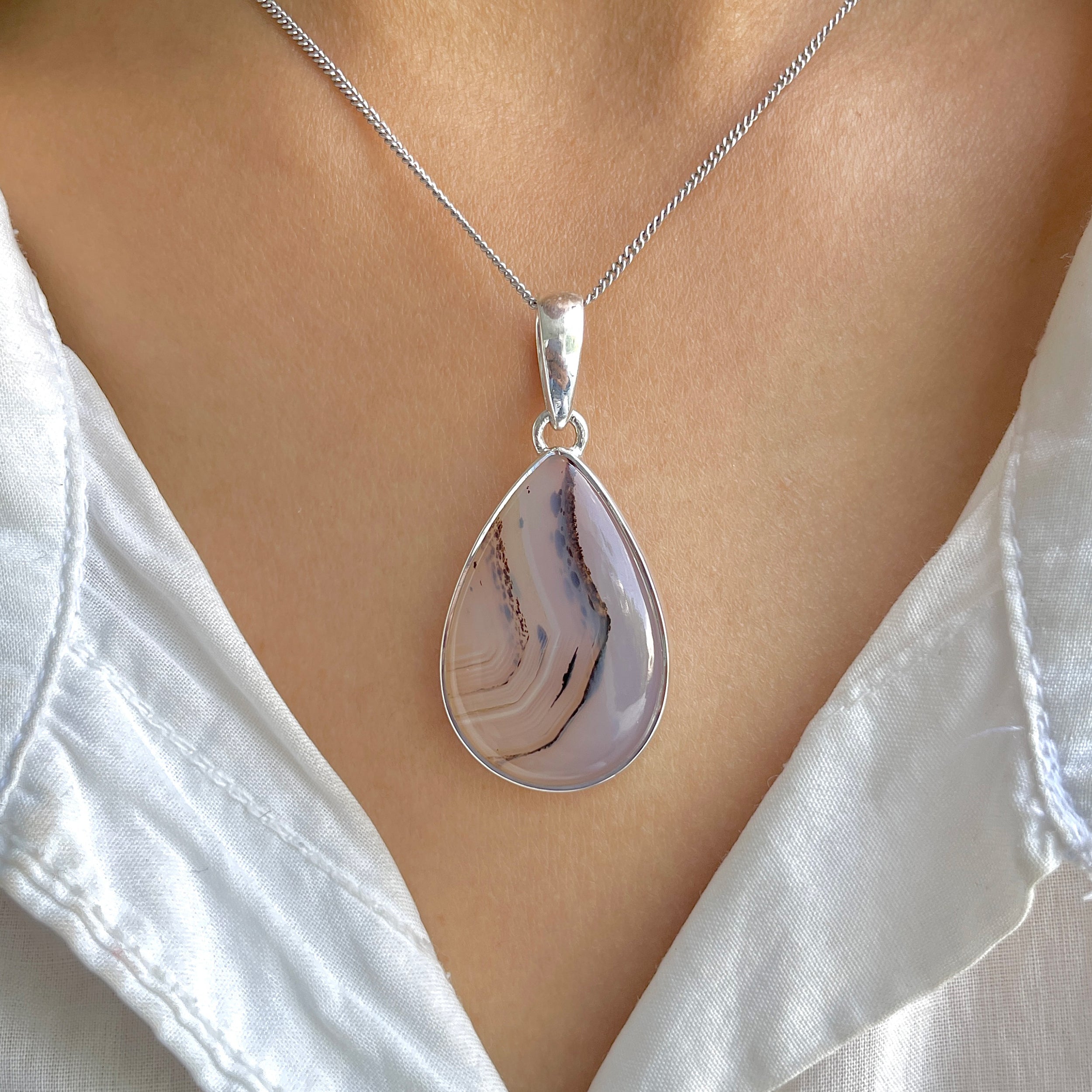 Montana Agate Pendant-(MTA-P-120.)