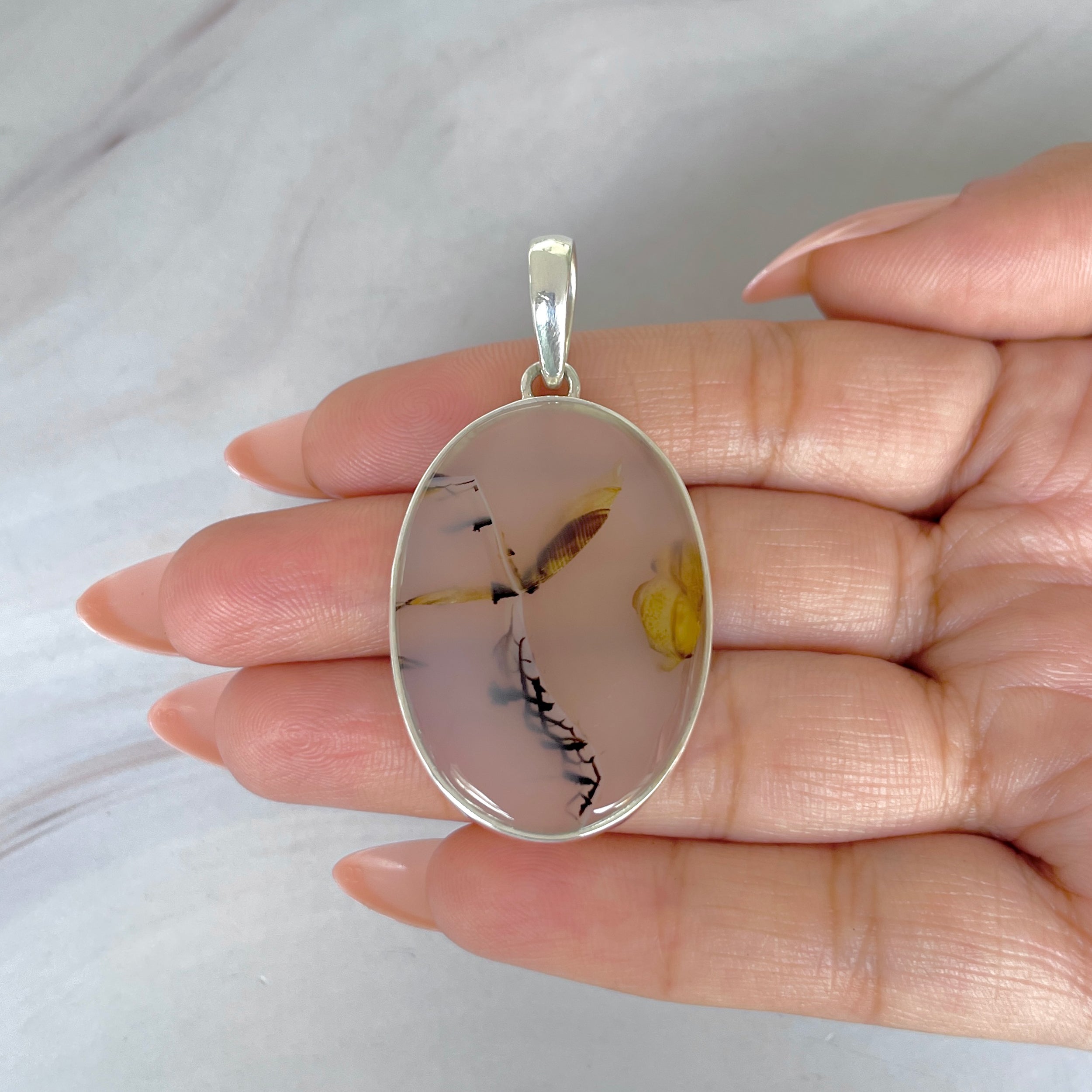 Montana Agate Pendant-(MTA-P-127.)