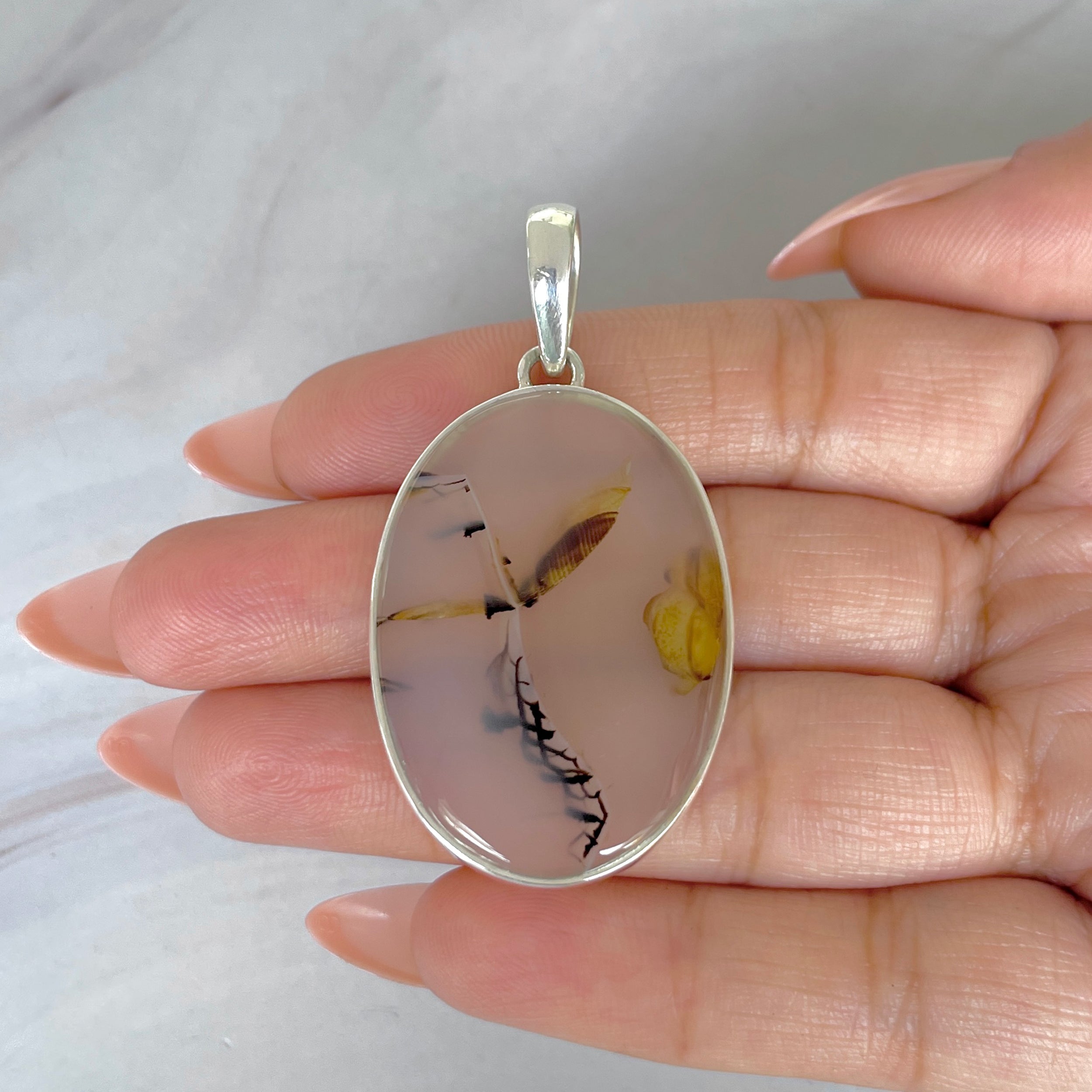 Montana Agate Pendant-(MTA-P-127.)