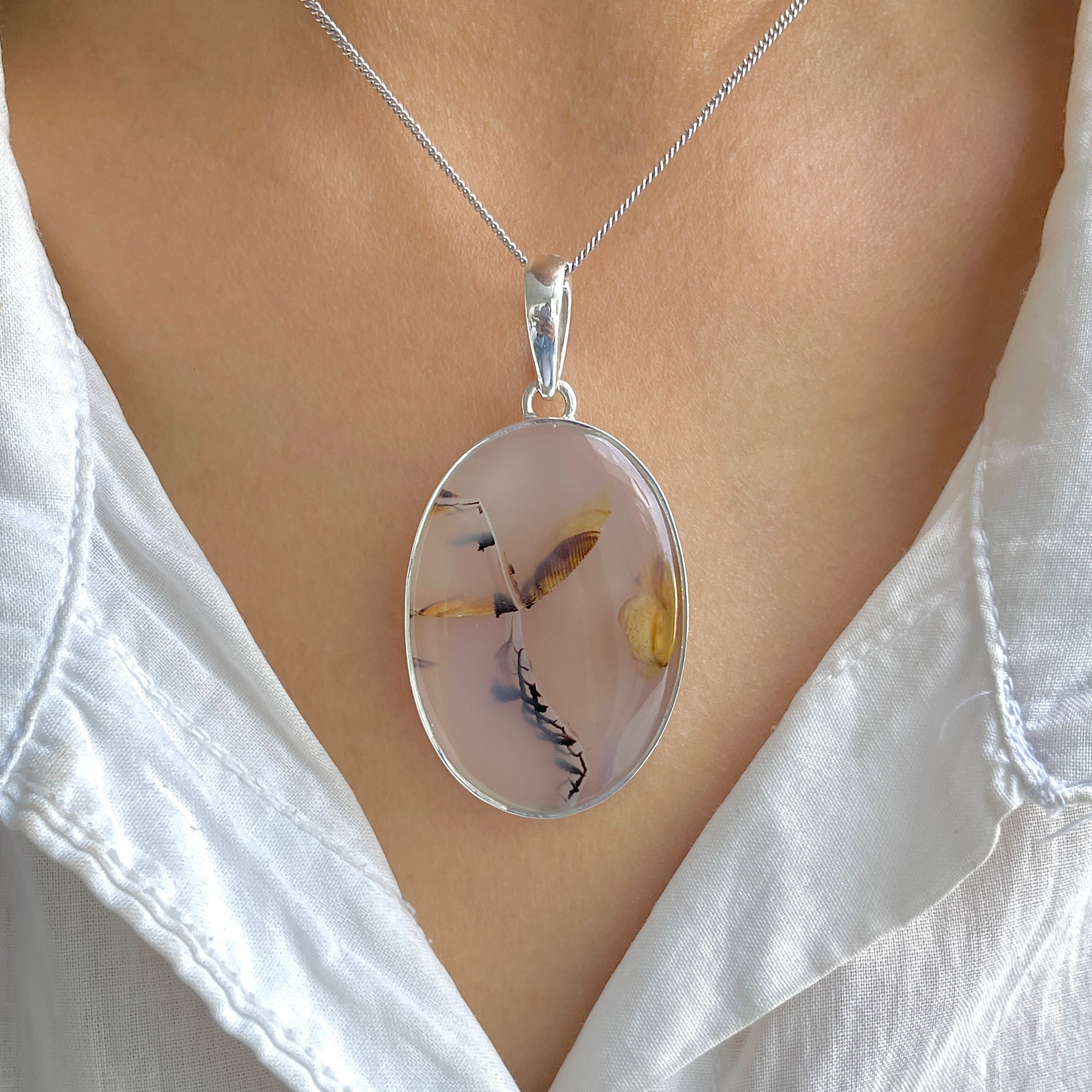 Montana Agate Pendant-(MTA-P-127.)
