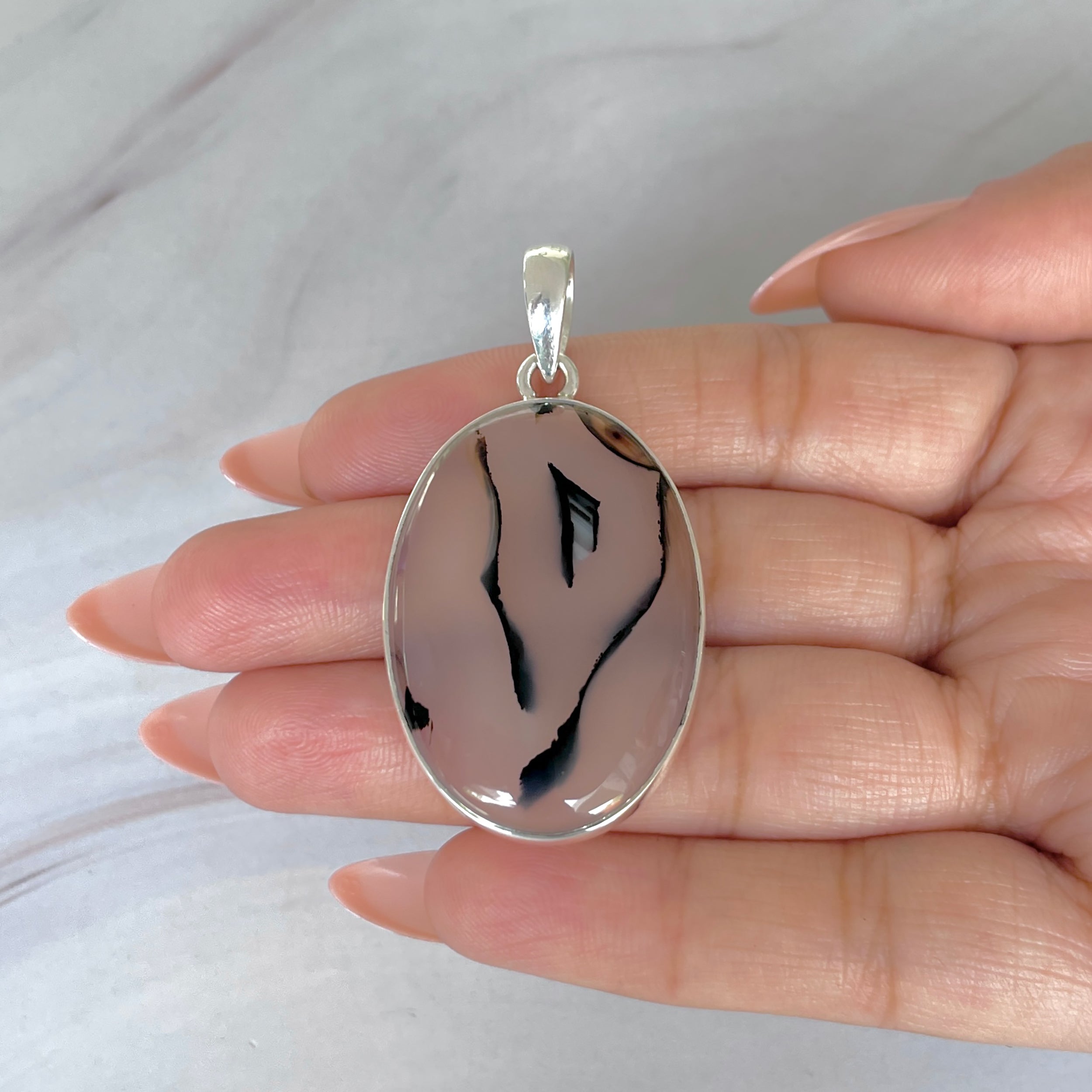 Montana Agate Pendant-(MTA-P-128.)