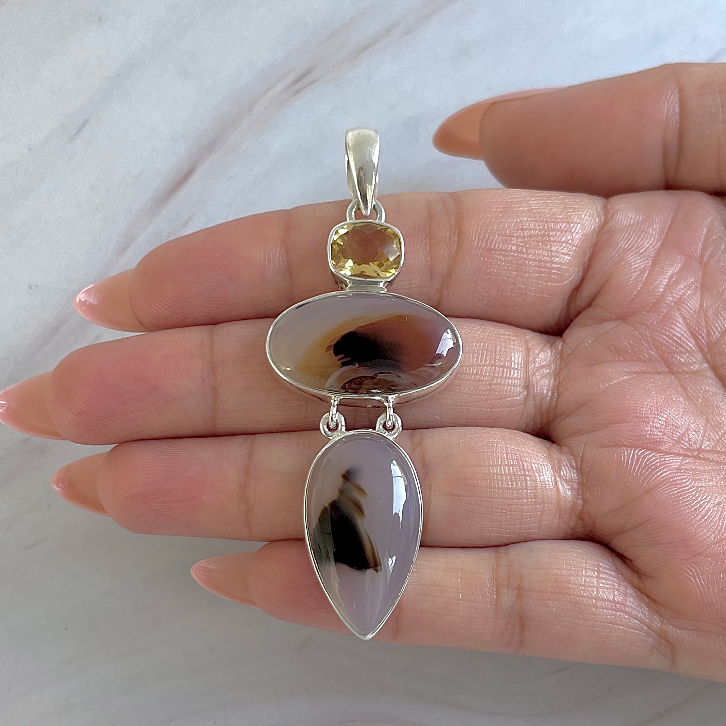 Montana Agate Pendant-(MTA-P-31.)