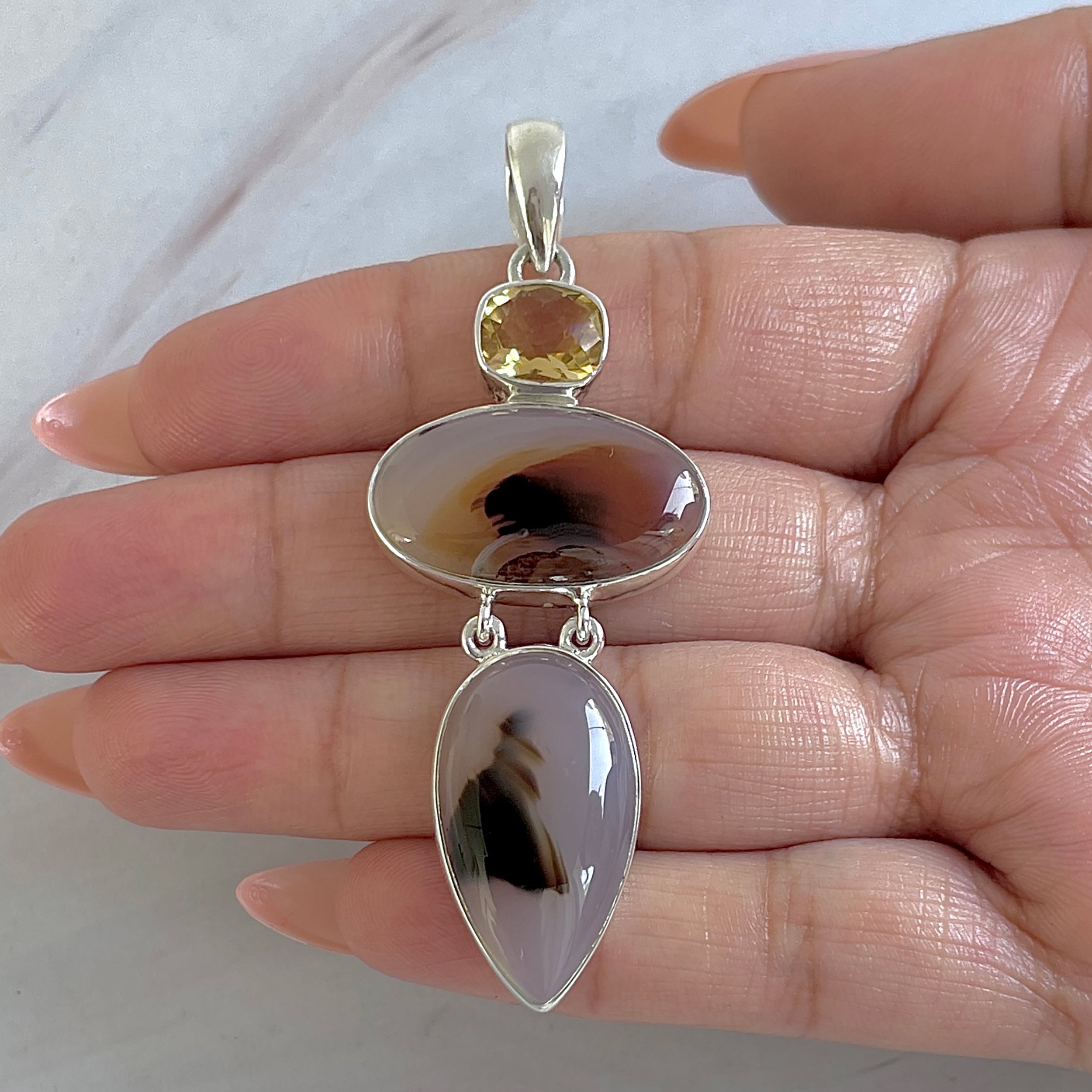 Montana Agate Pendant-(MTA-P-31.)