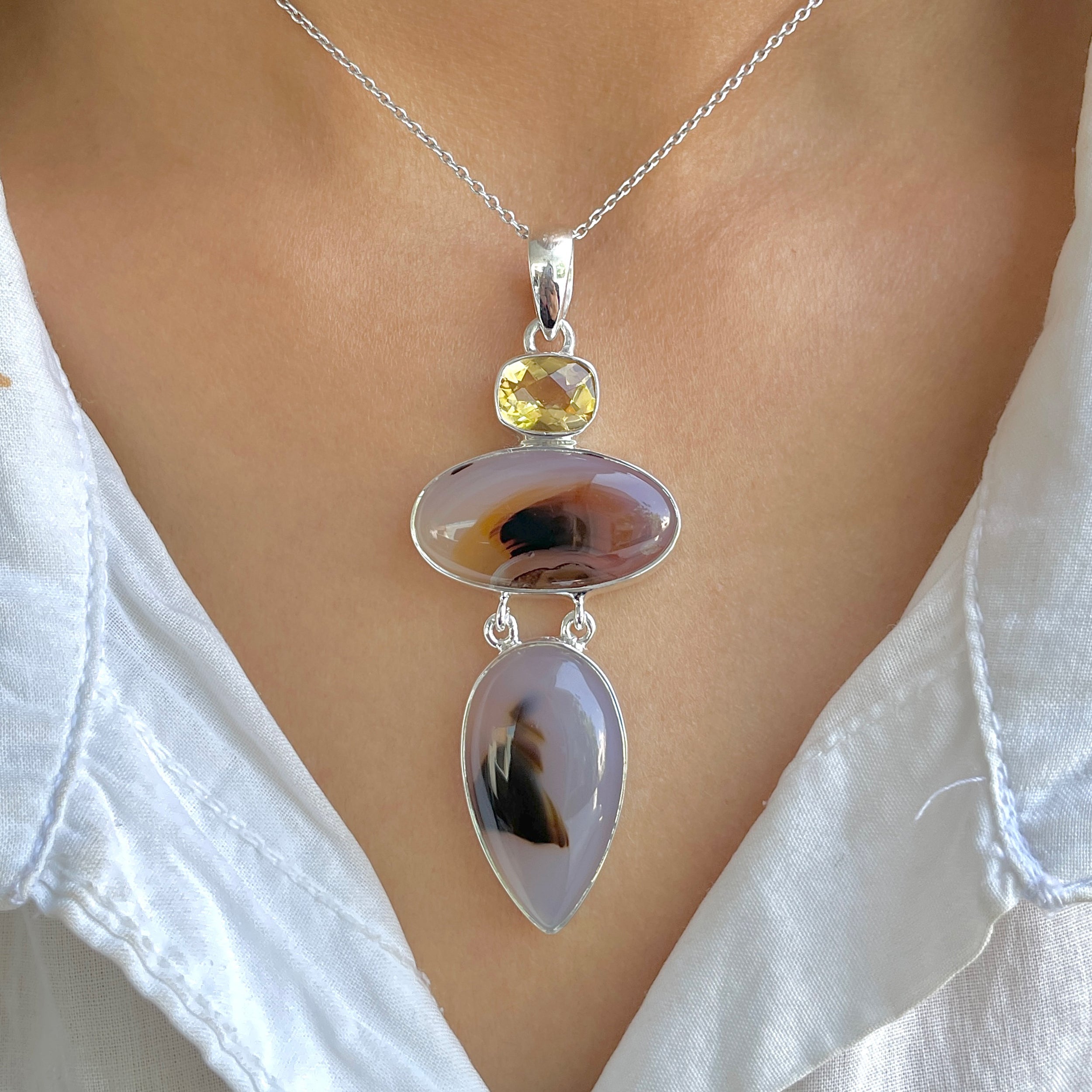 Montana Agate Pendant-(MTA-P-31.)