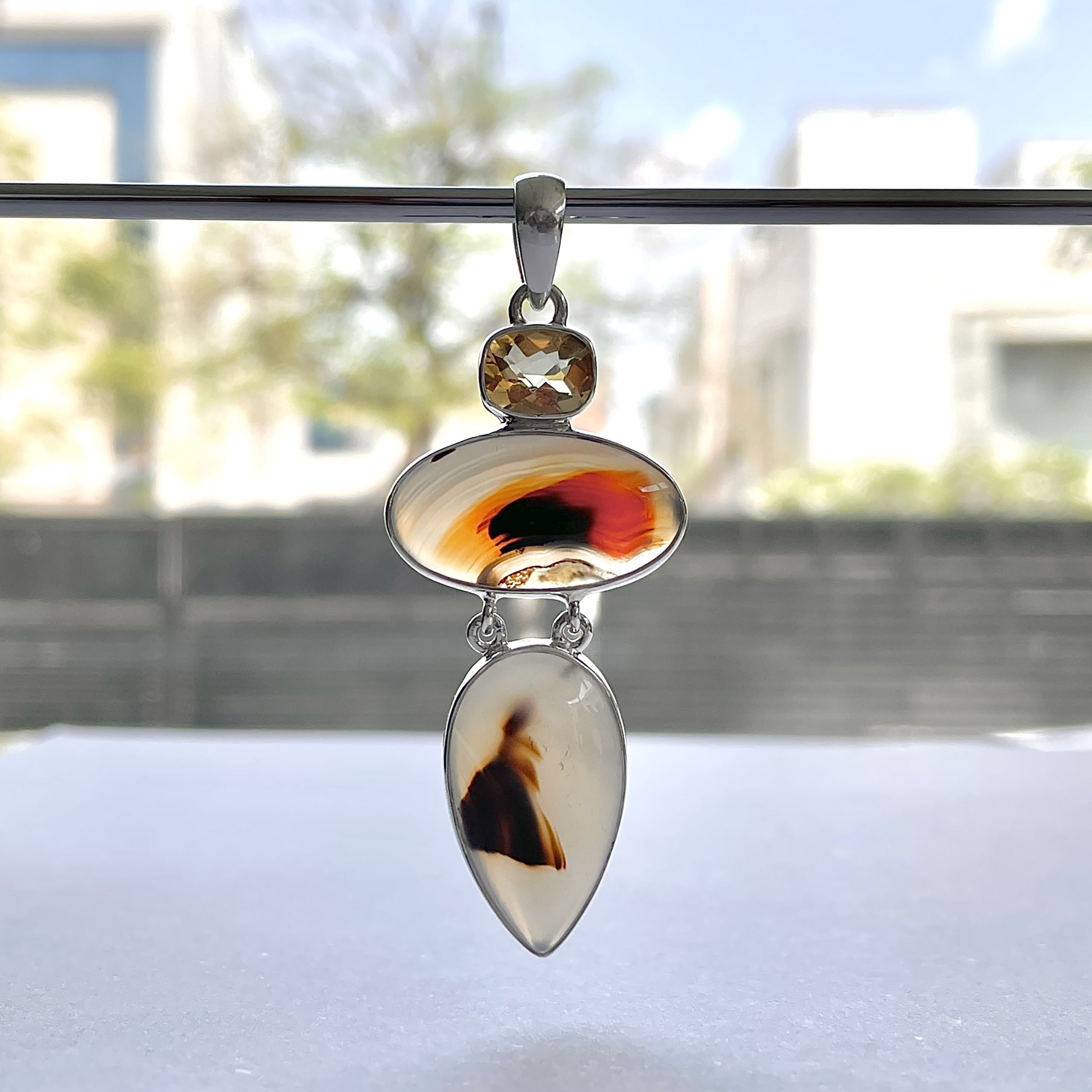 Montana Agate Pendant-(MTA-P-31.)
