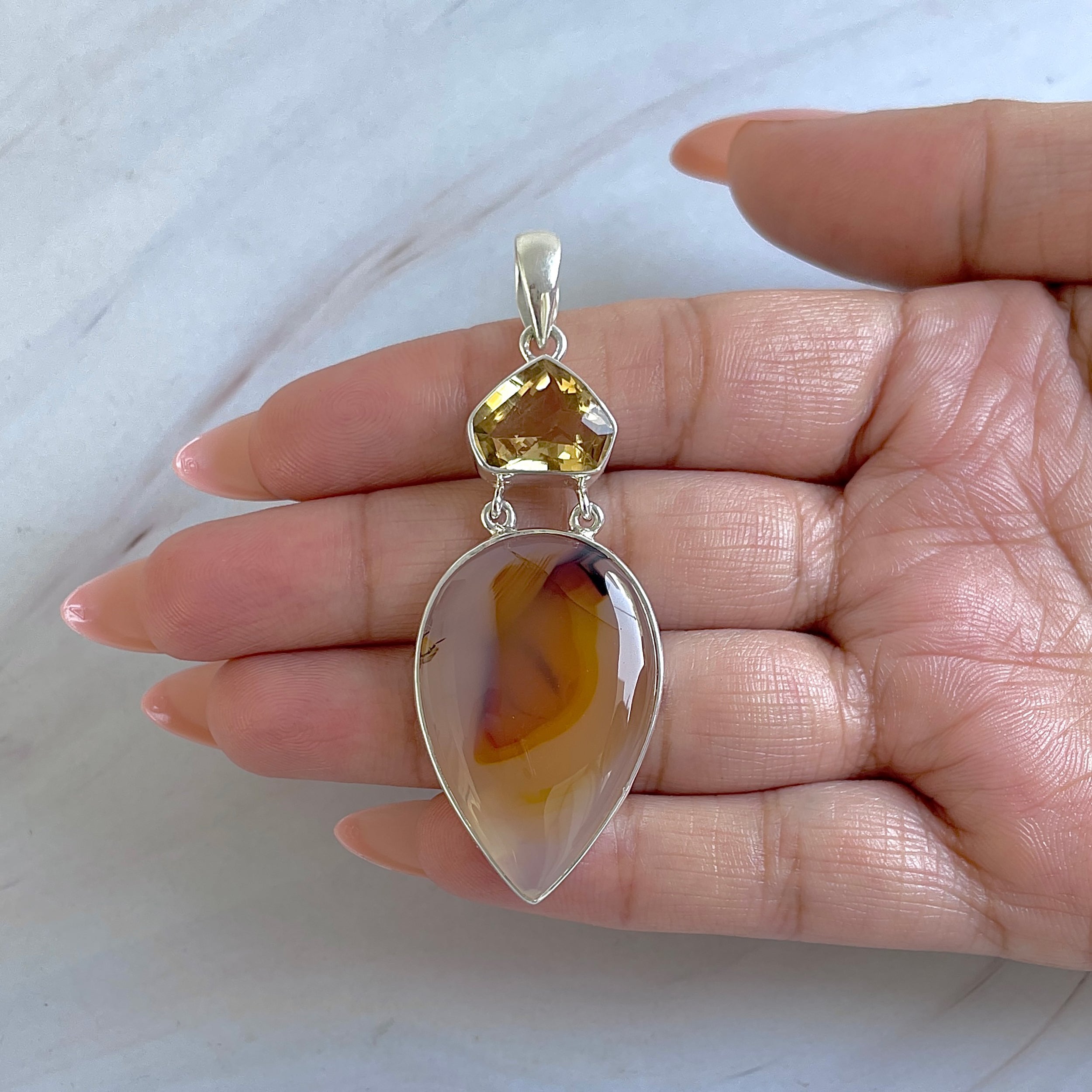 Montana Agate Pendant-(MTA-P-32.)
