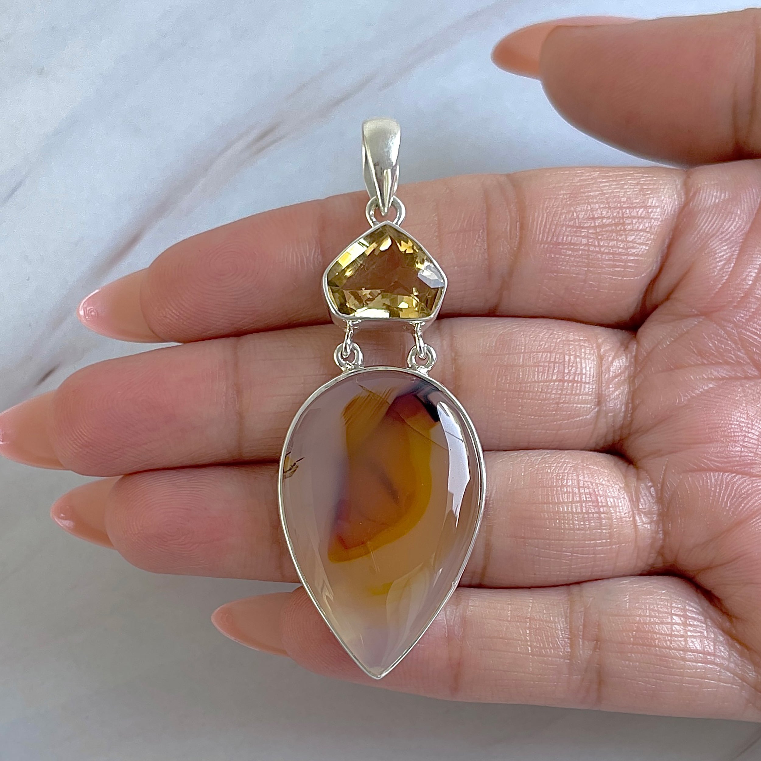 Montana Agate Pendant-(MTA-P-32.)