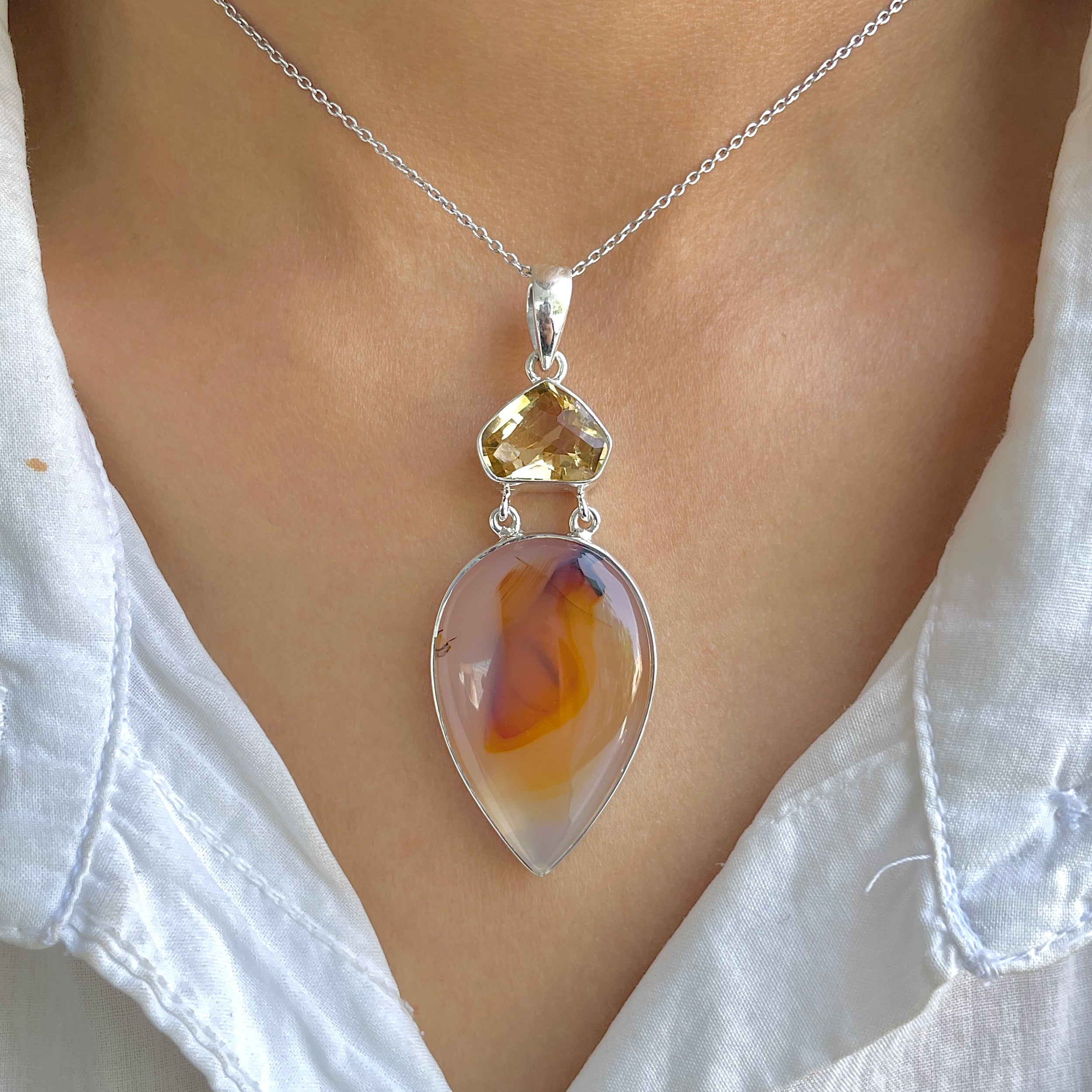 Montana Agate Pendant-(MTA-P-32.)
