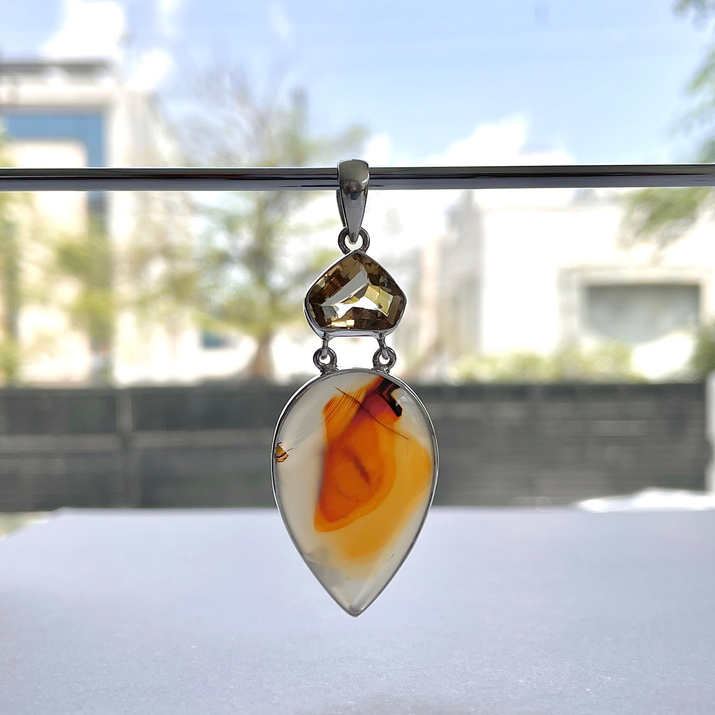 Montana Agate Pendant-(MTA-P-32.)