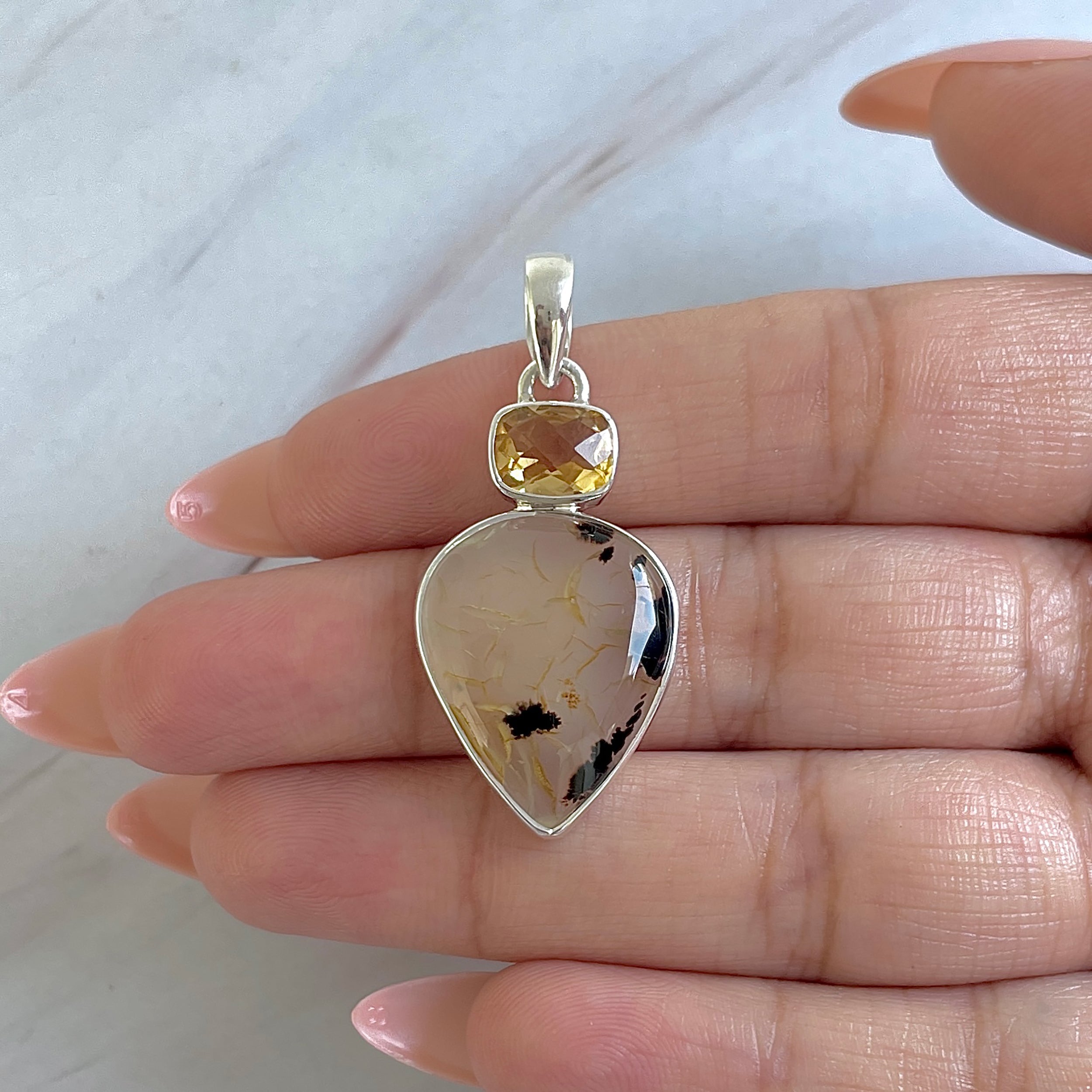 Montana Agate Pendant-(MTA-P-33.)
