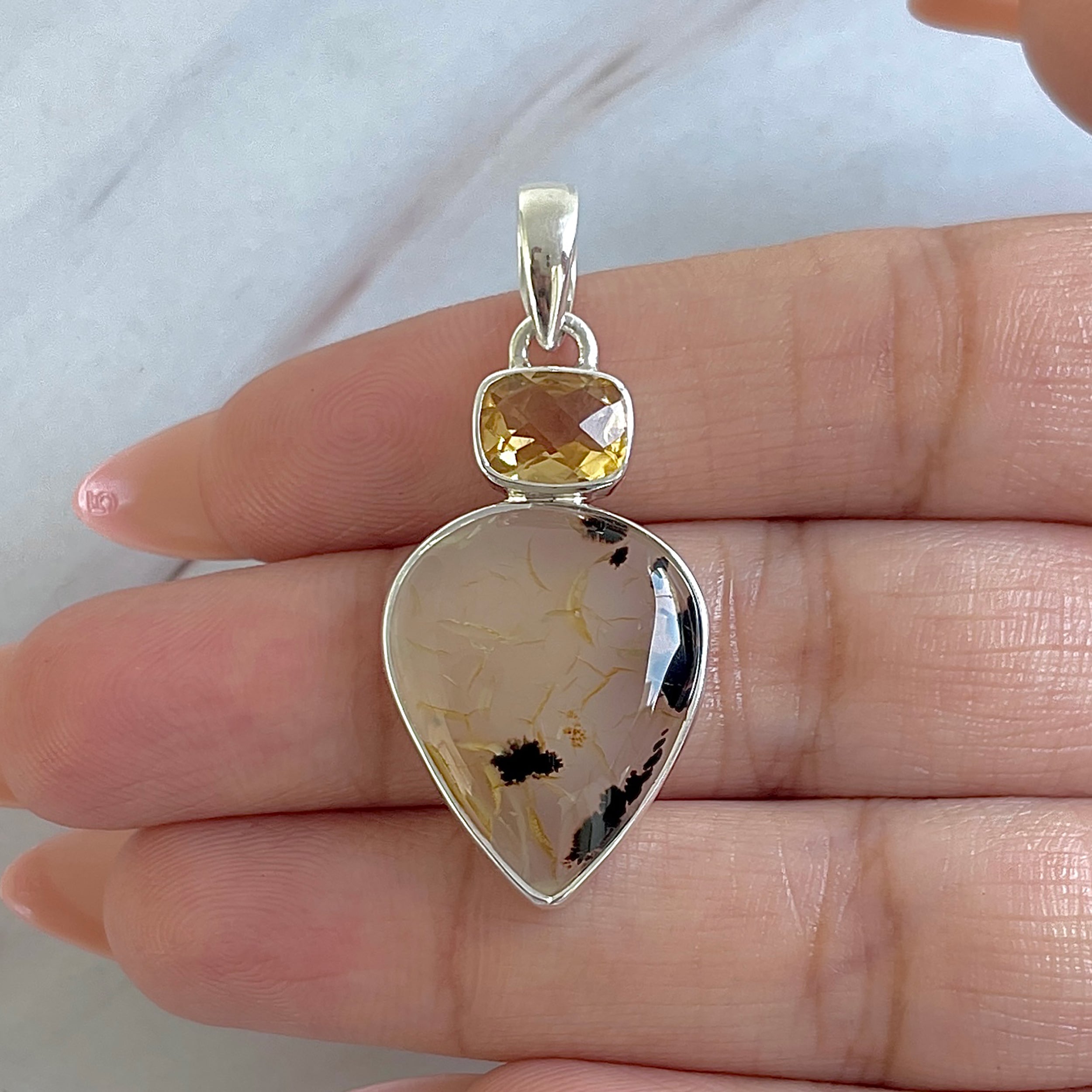 Montana Agate Pendant-(MTA-P-33.)