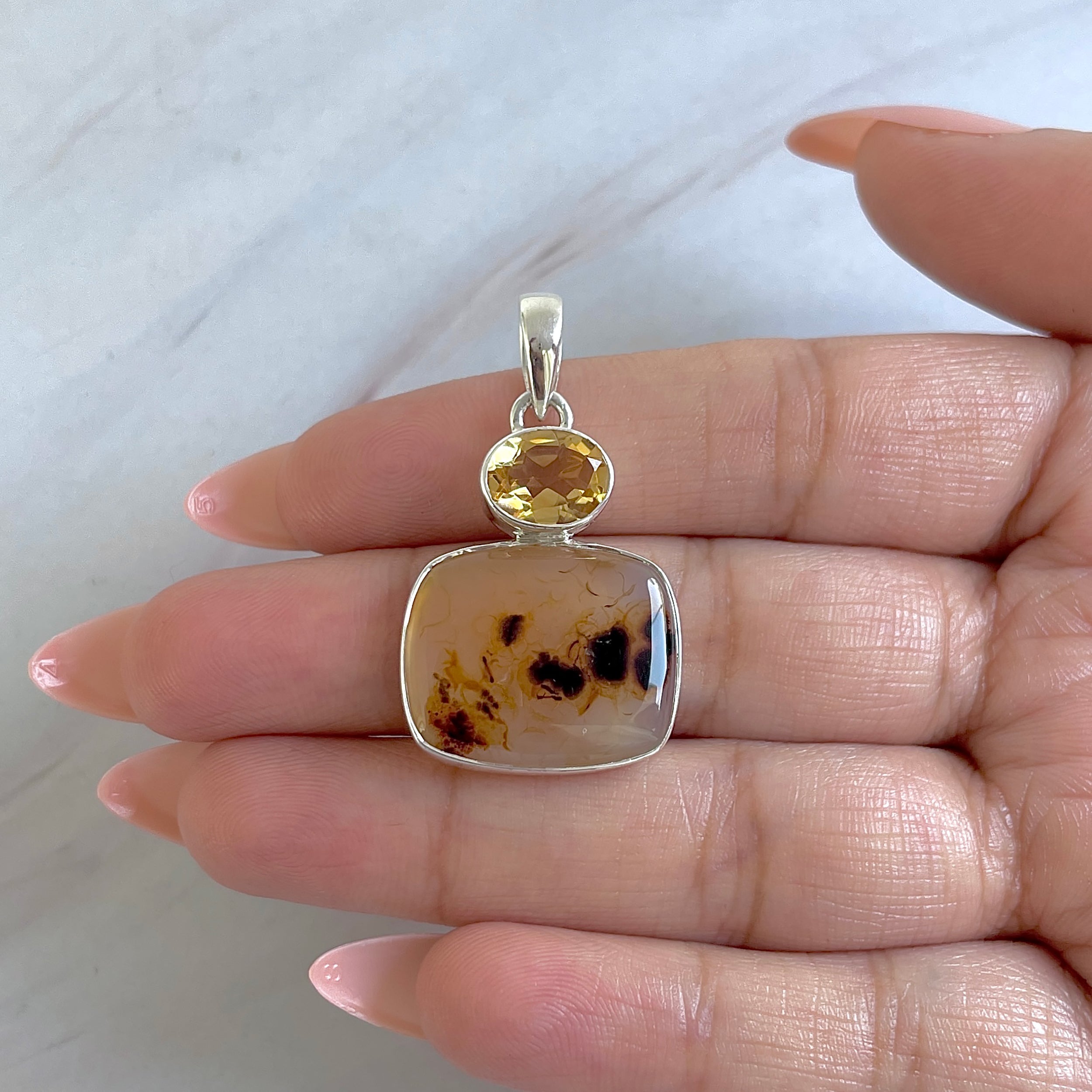 Montana Agate Pendant-(MTA-P-34.)