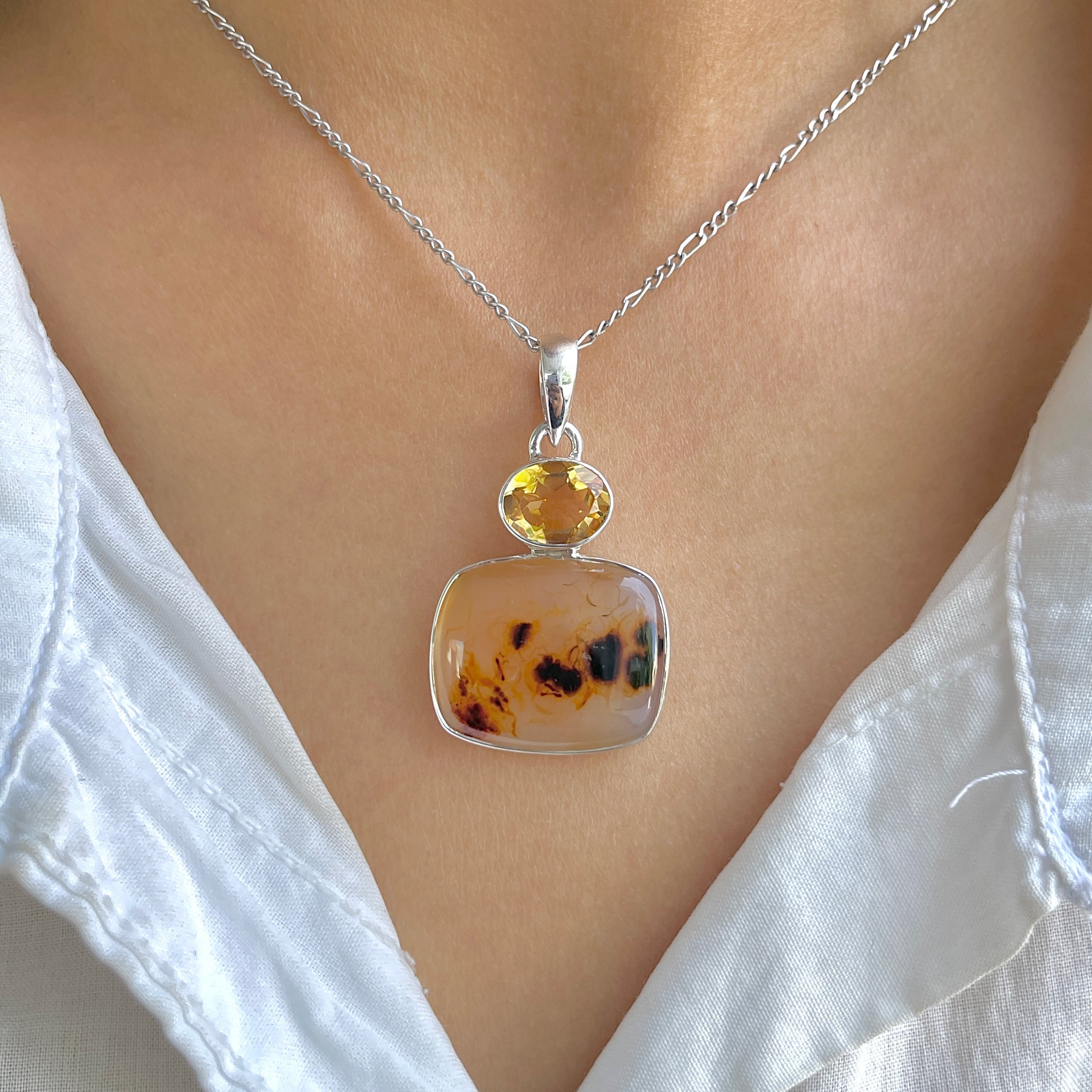 Montana Agate Pendant-(MTA-P-34.)