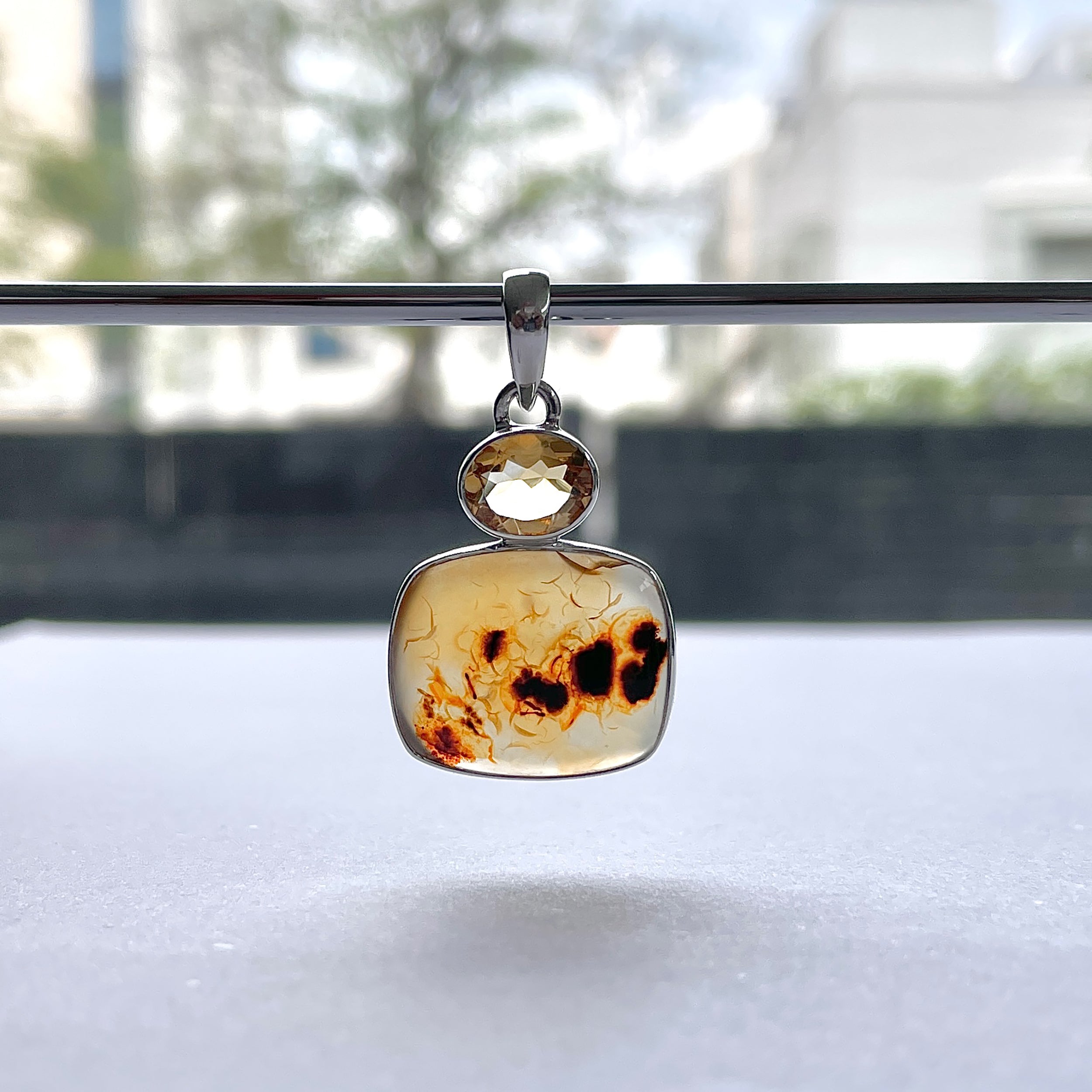 Montana Agate Pendant-(MTA-P-34.)