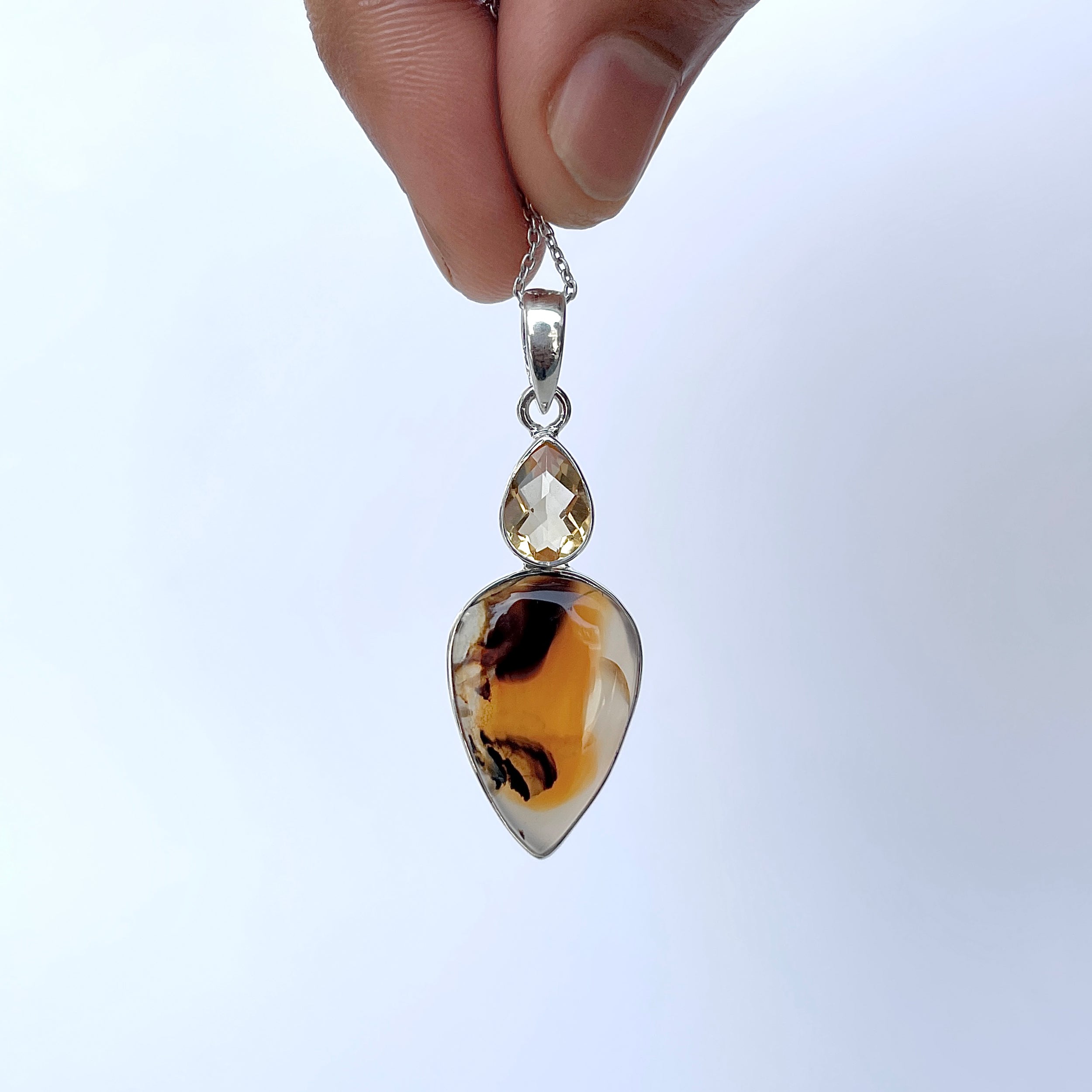 Montana Agate Pendant-(MTA-P-37.)