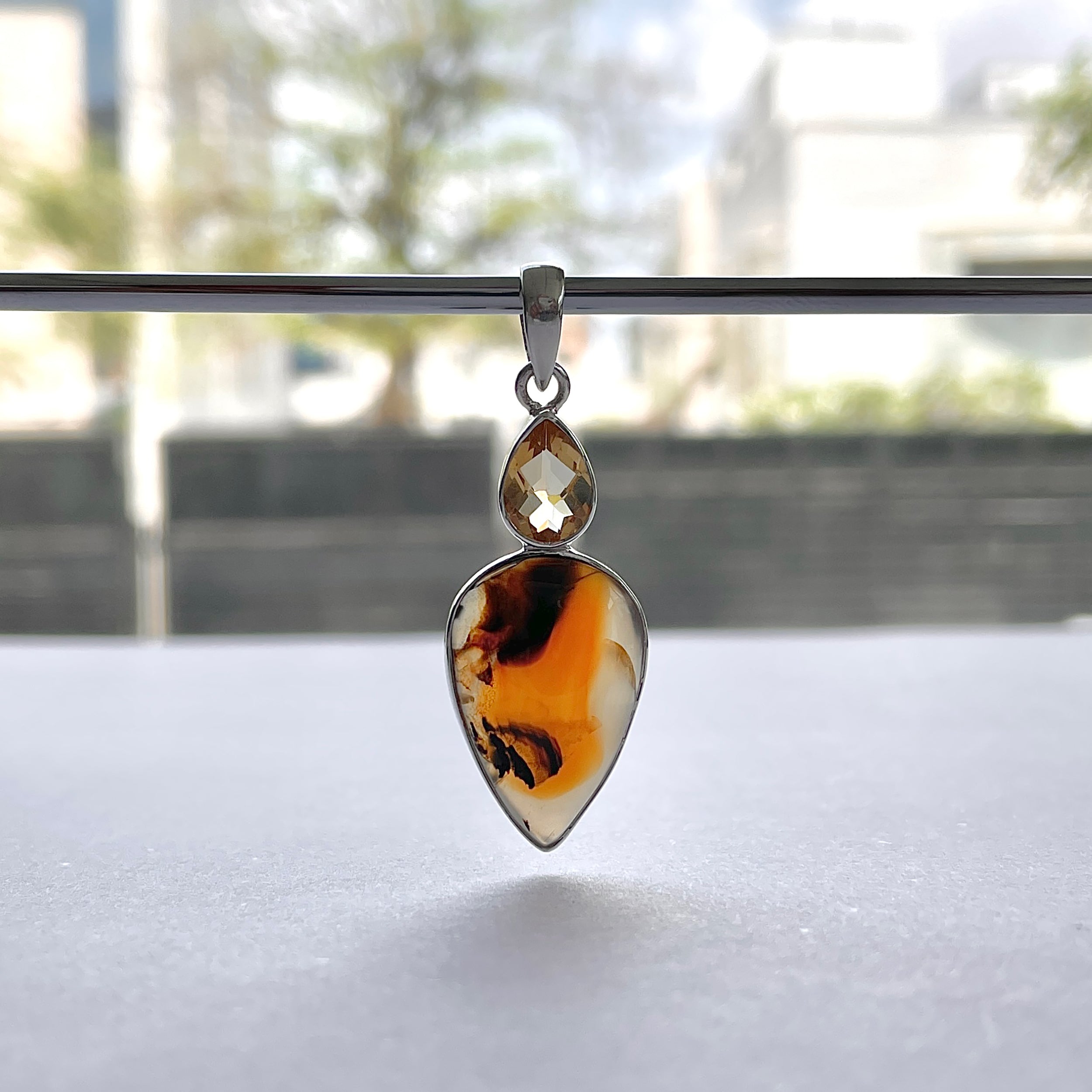 Montana Agate Pendant-(MTA-P-37.)