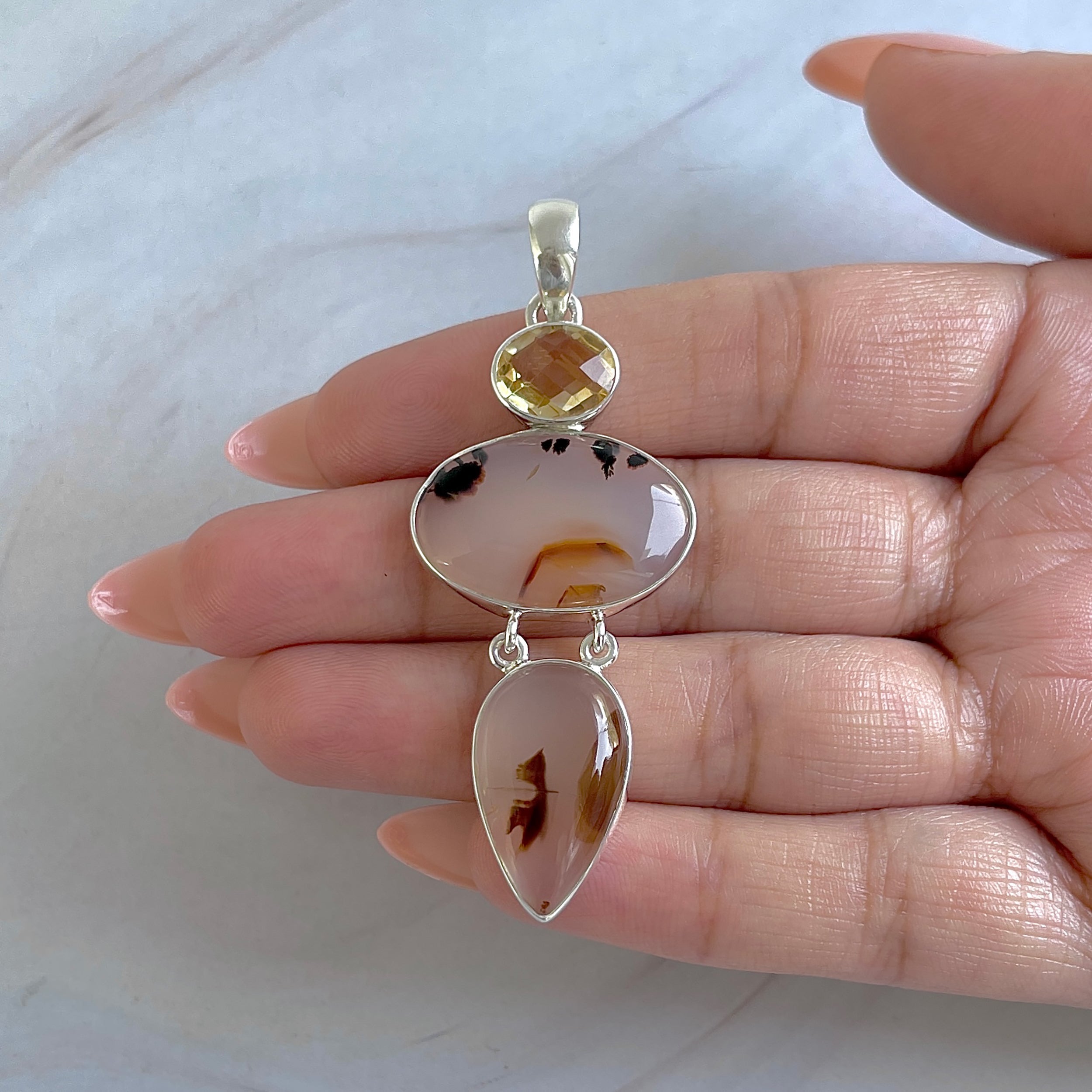 Montana Agate Pendant-(MTA-P-38.)