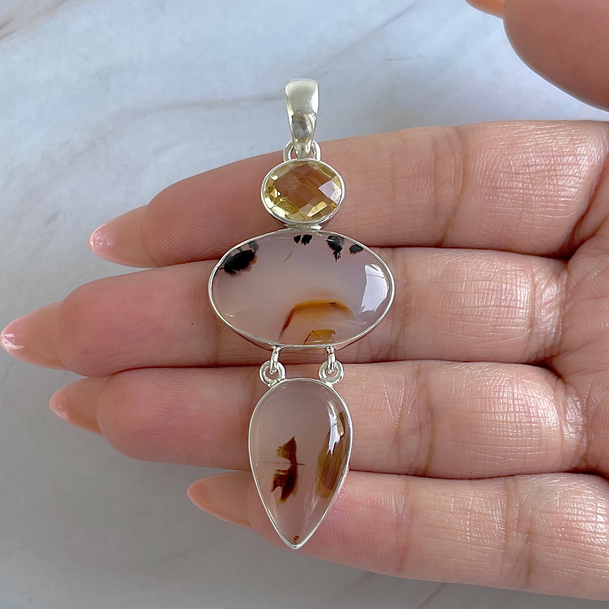 Montana Agate Pendant-(MTA-P-38.)