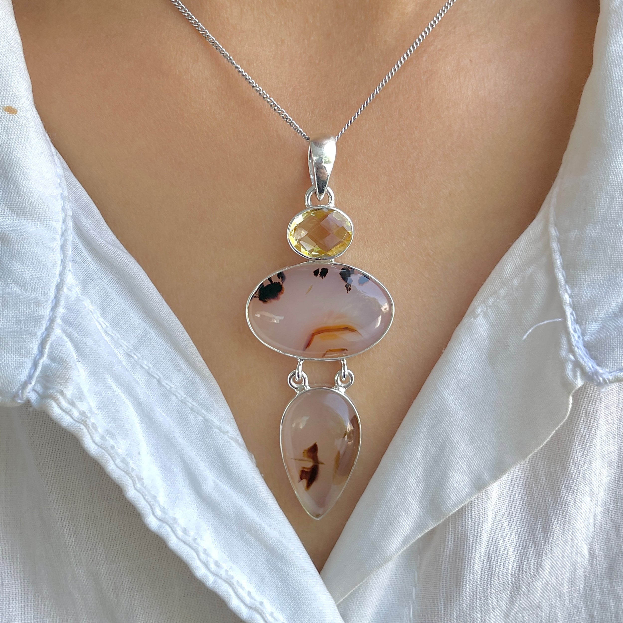 Montana Agate Pendant-(MTA-P-38.)