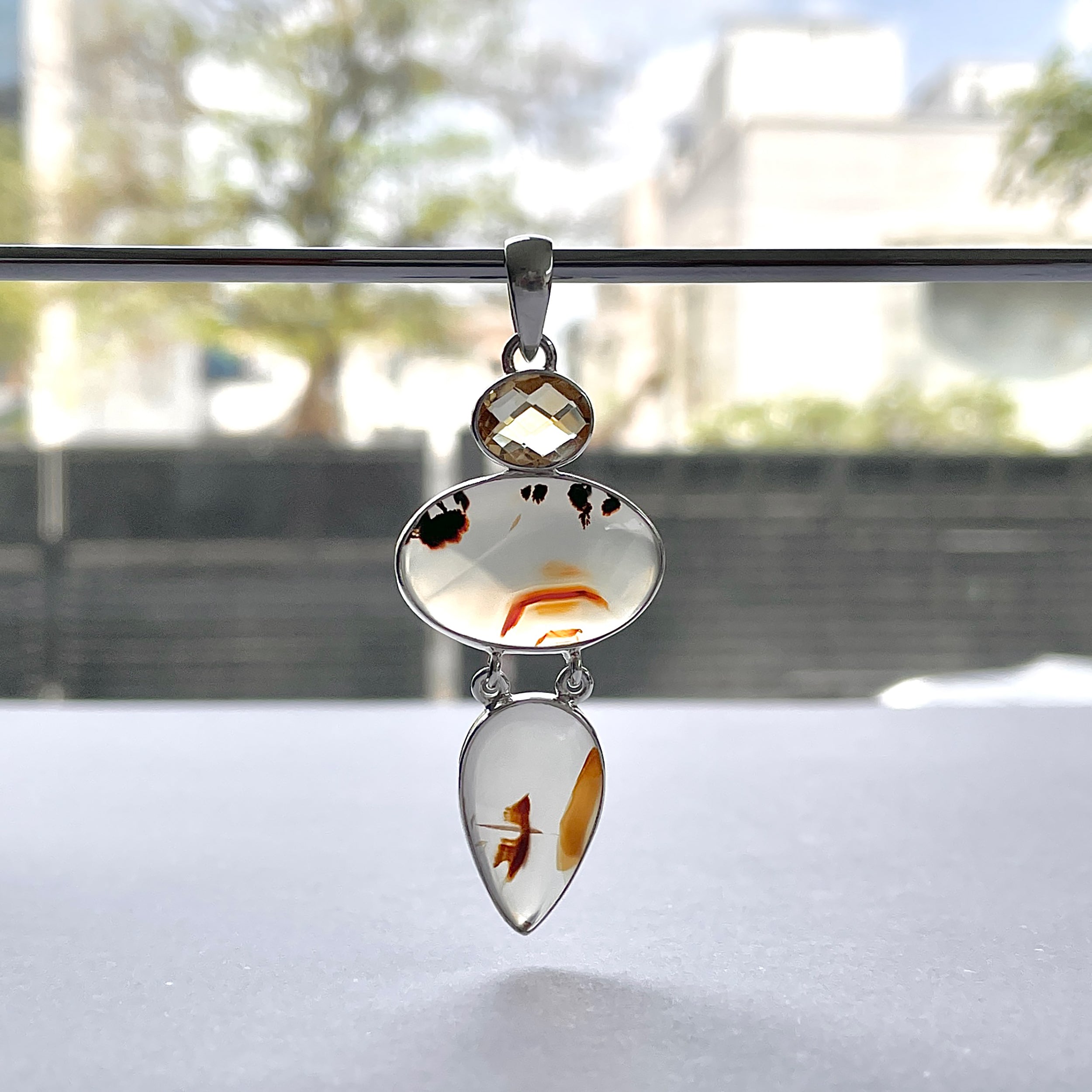 Montana Agate Pendant-(MTA-P-38.)