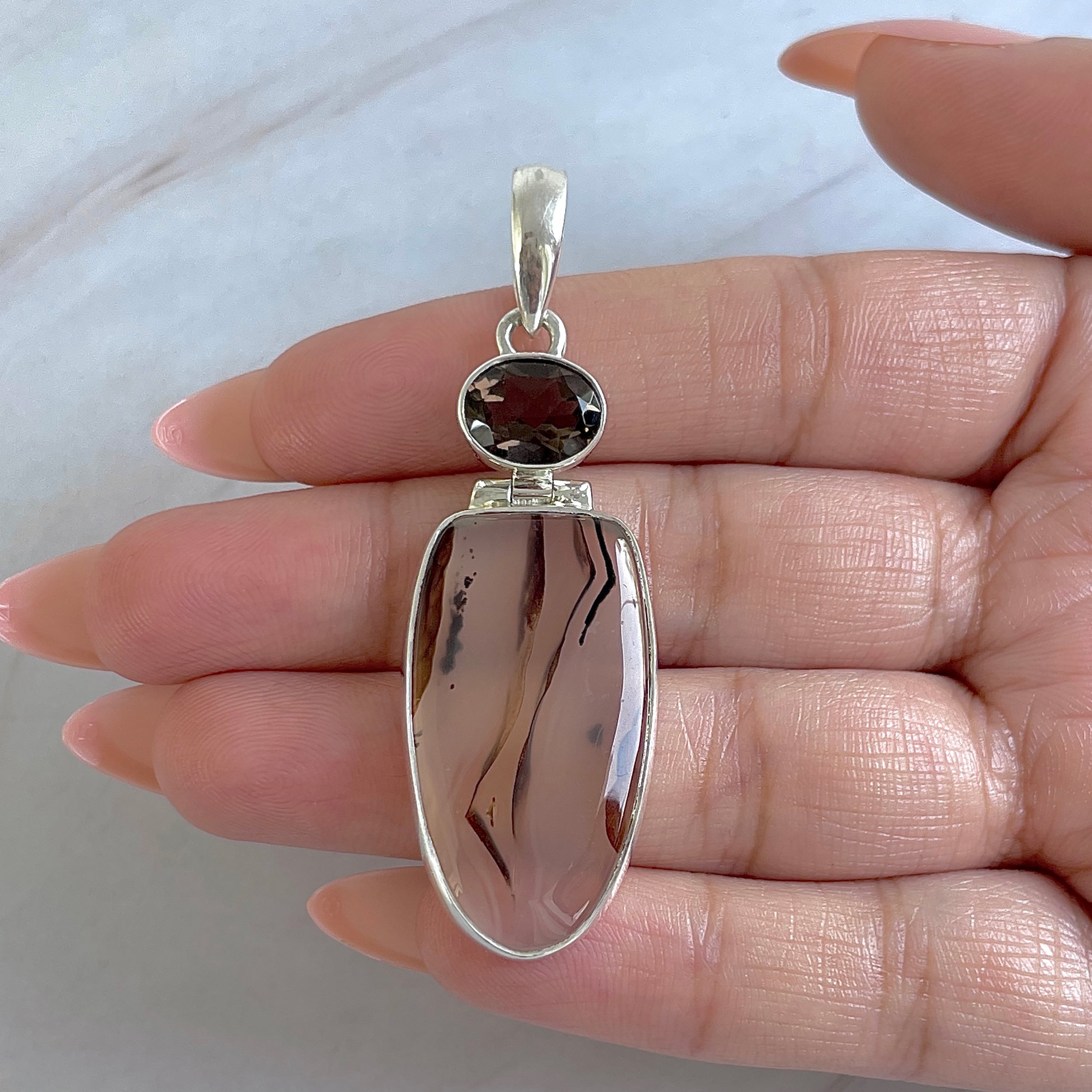 Montana Agate Pendant-(MTA-P-39.)