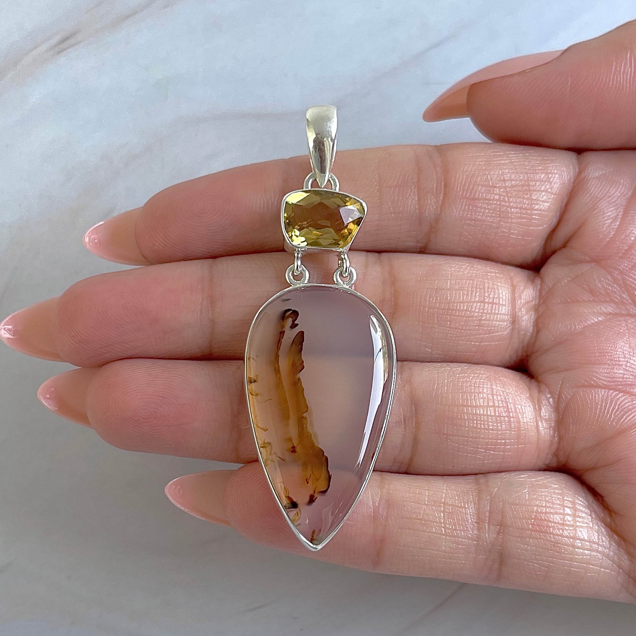 Montana Agate Pendant-(MTA-P-40.)